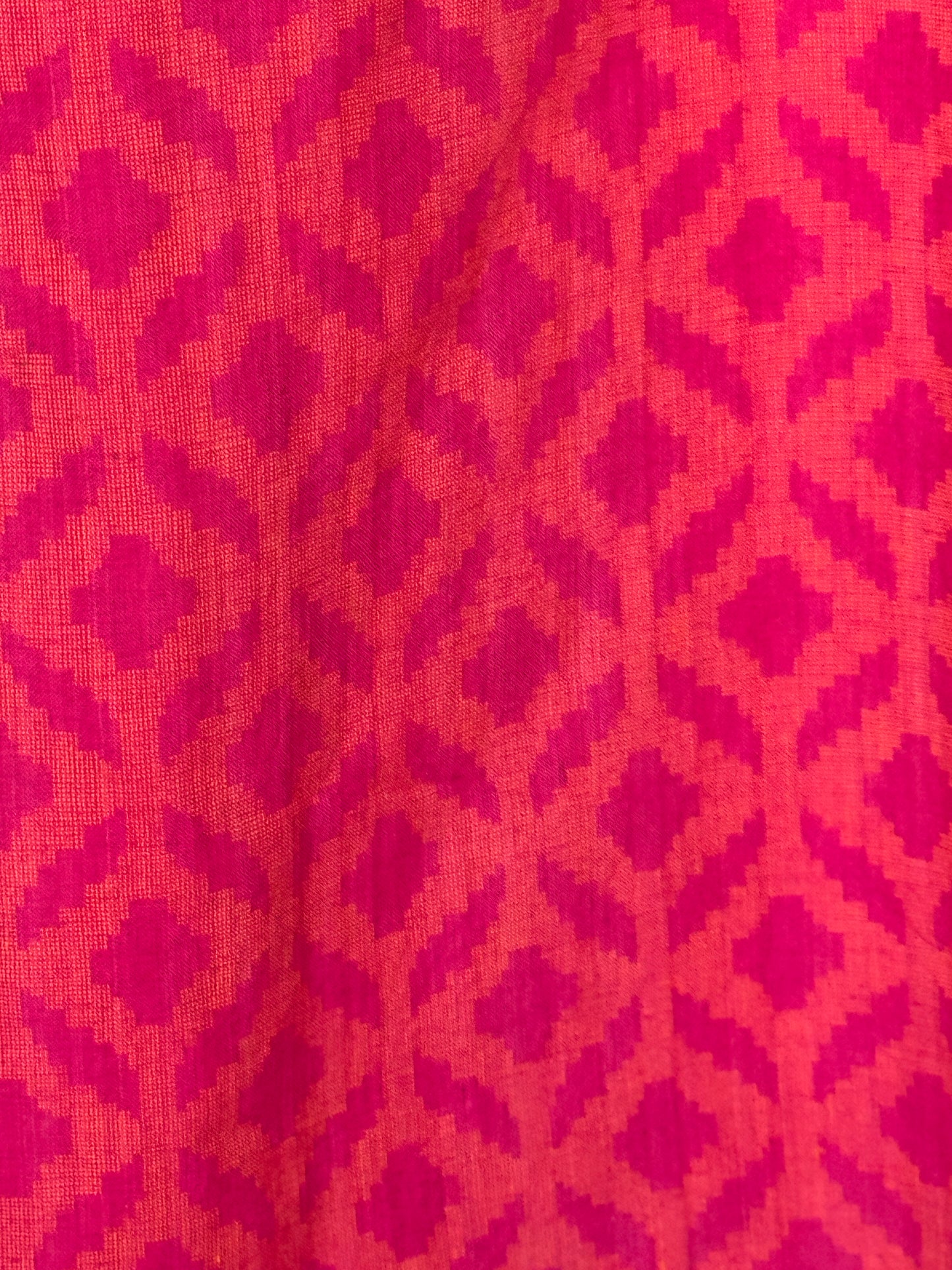 Pink n yellow cotton A-line dress / kurti