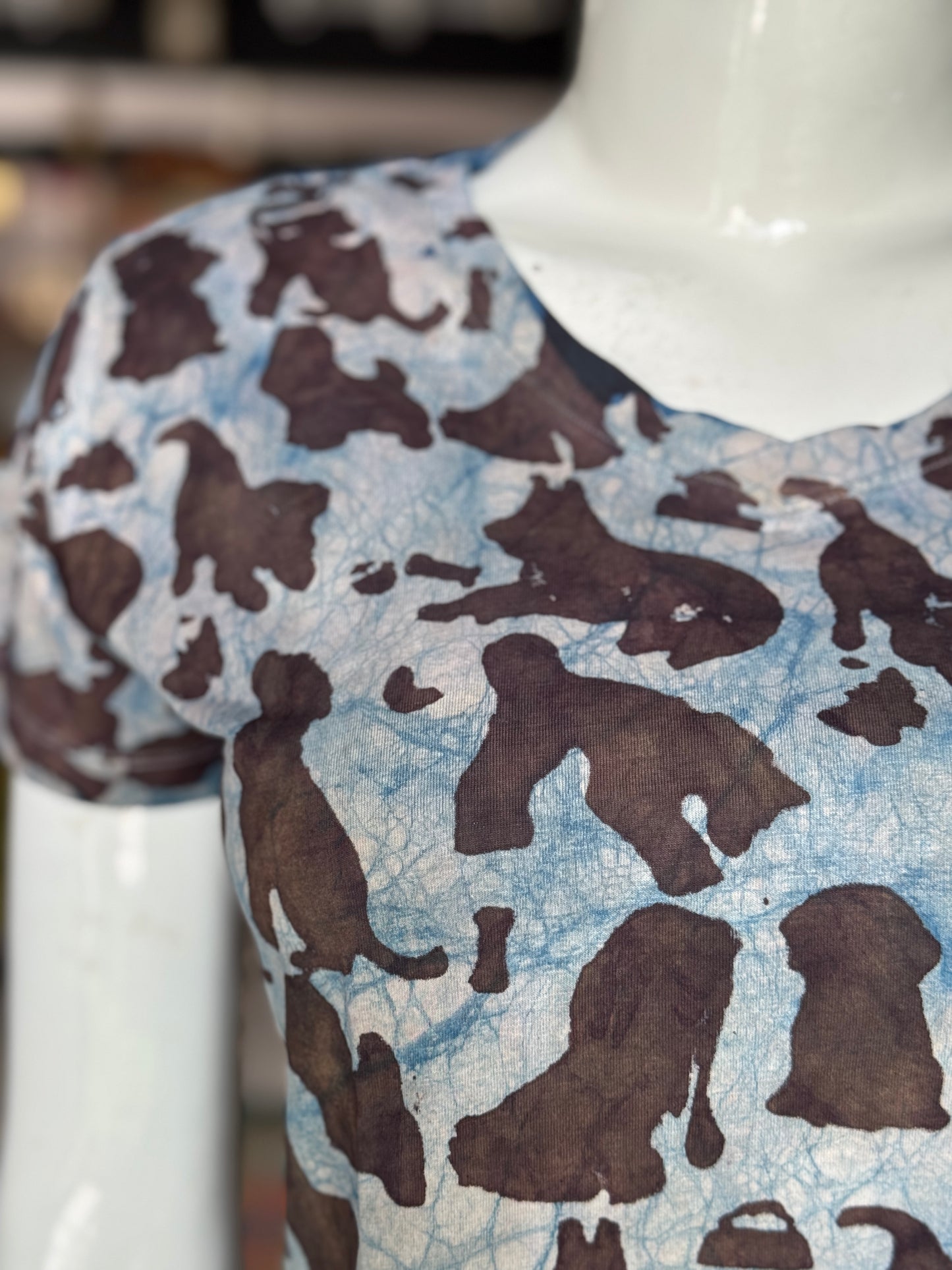 Beautiful cut womens tees - cotton, hand block printed, natural dyed tshirt for women - multiple designs and sizes
