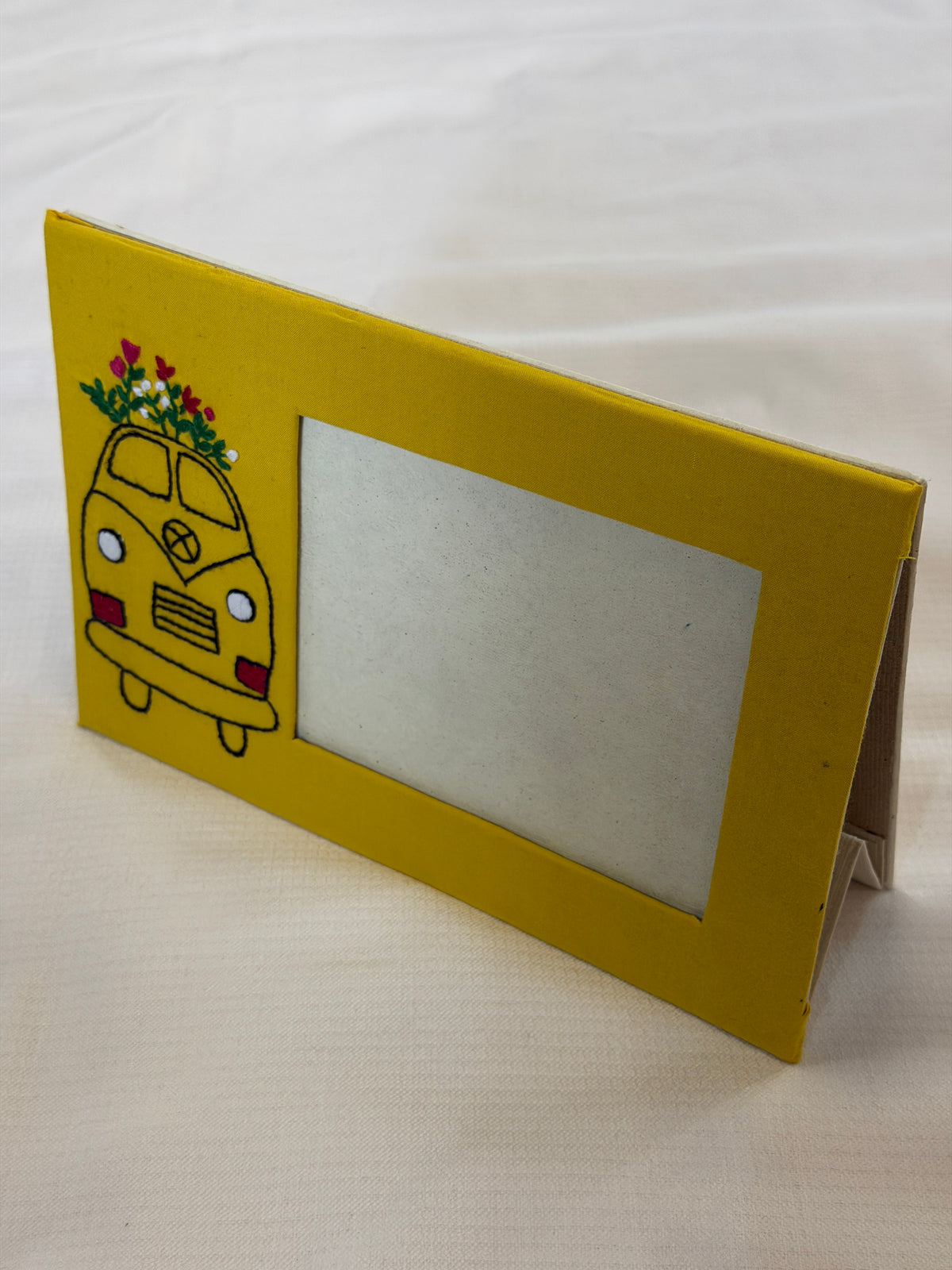 Hand embroidered light weight photo frame - colors and designs options available