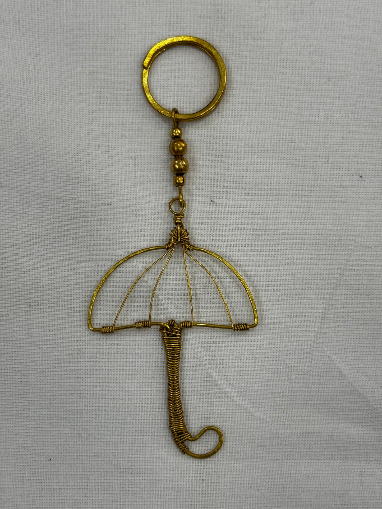 Quirky Brass key ring - handcrafted