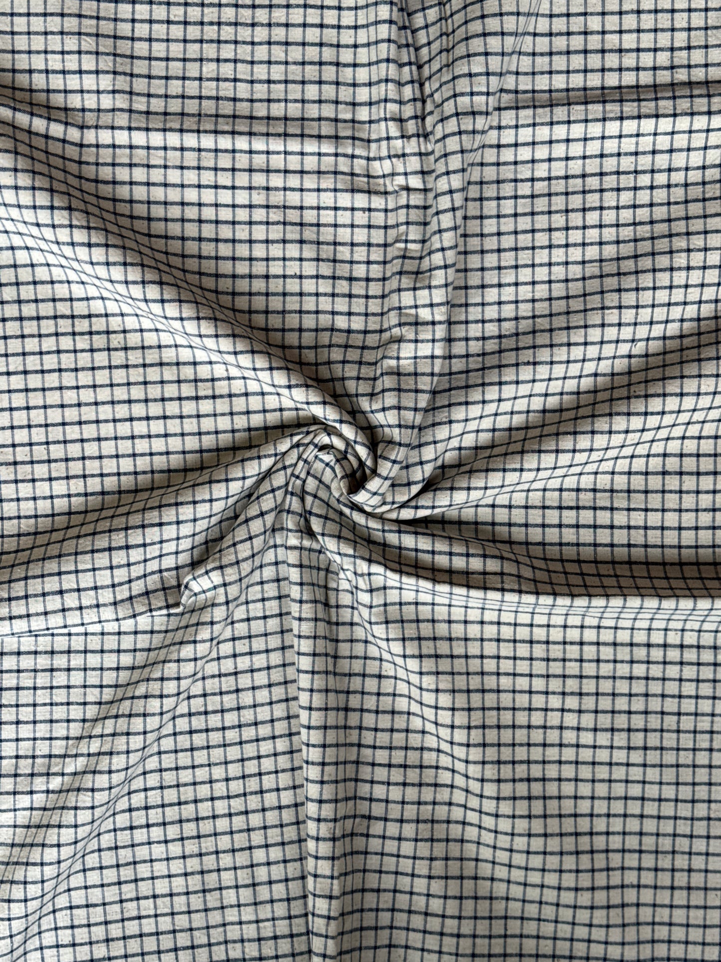 Hand spun, Handwoven, natural yarn dyed cotton fabric - design options available