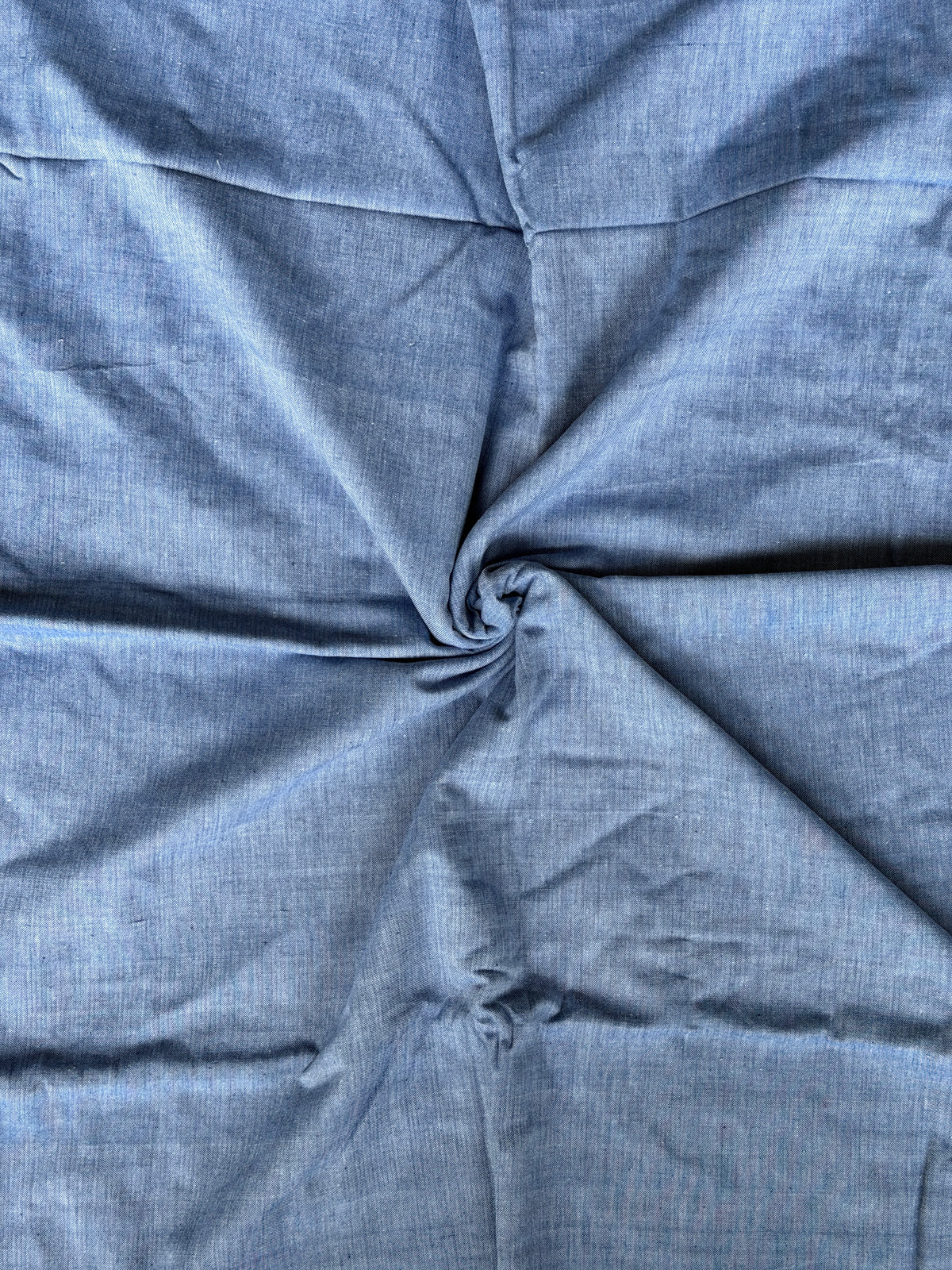 Pastel blue hand woven soft n thick cotton fabric