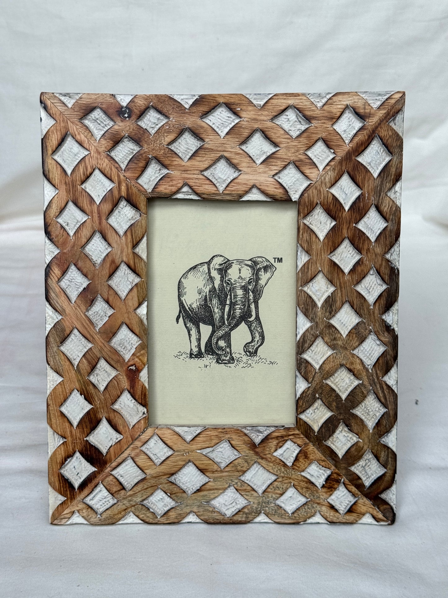 Handpainted Vintage look Wooden photo frame