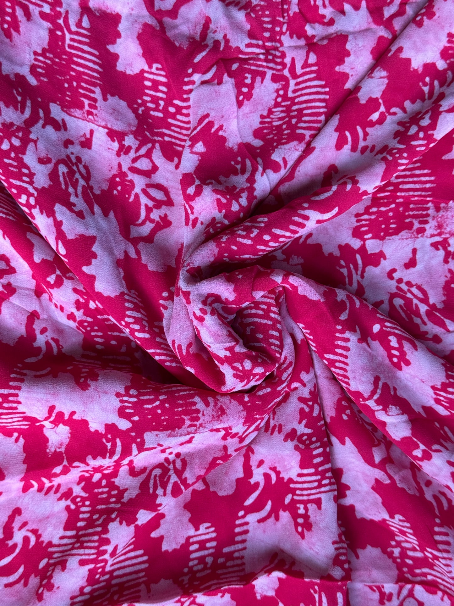 Batik hand block printed viscose georgette fabrics - multiple designs available