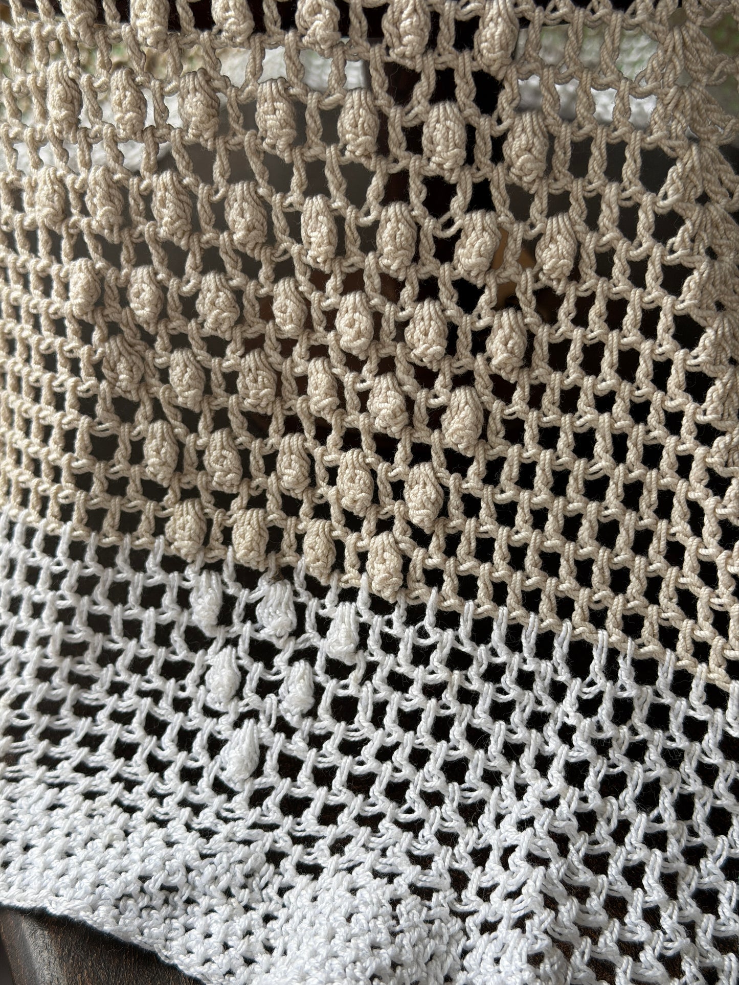 Hexagonal 30 x 30 fancy Hand Crochet center table cover - cotton yarn - colors available