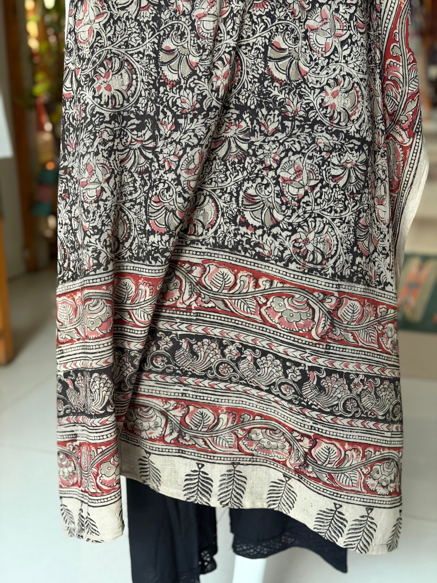 Kalamkari kaftan kurti - soft cotton with hand block prints - designs n colors options available