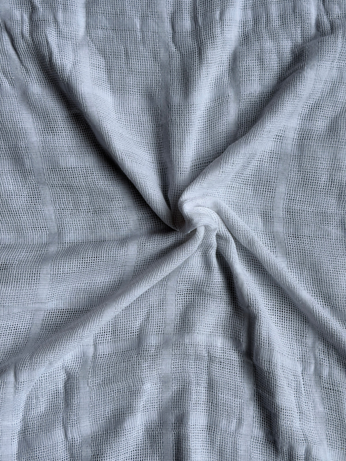 White hand woven soft cotton net fabric