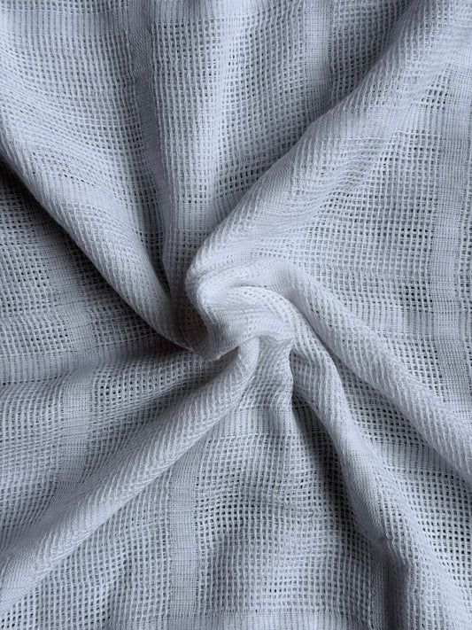 White hand woven soft cotton net fabric