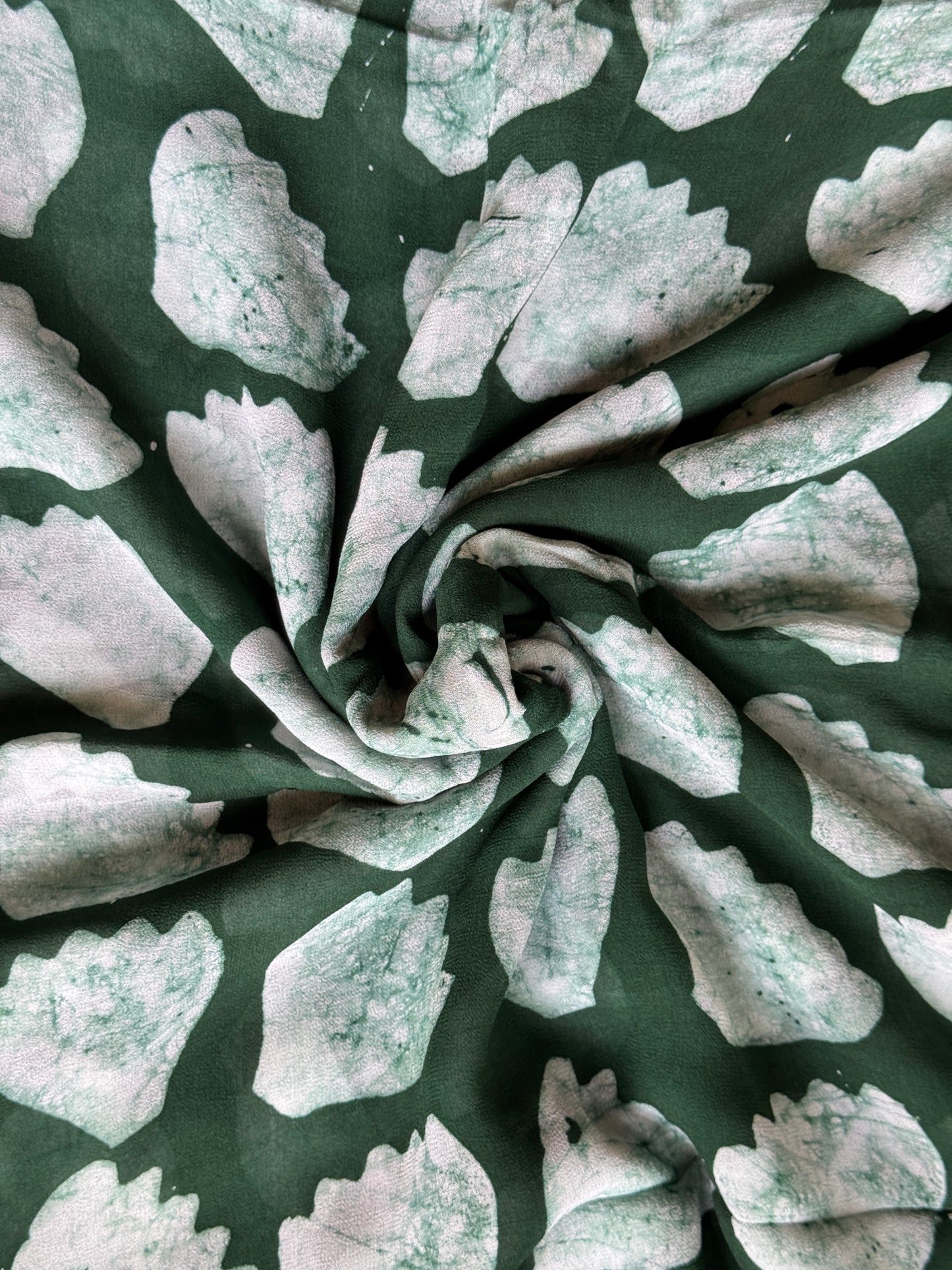 Batik hand block printed viscose georgette fabrics - multiple designs available