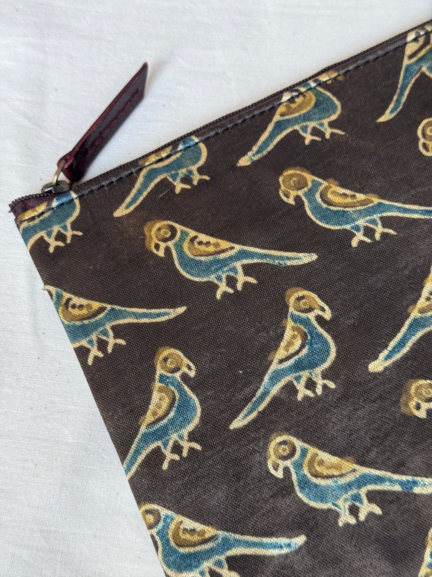 Fabric pouch with zipper closure - organizer for pens, medicines, jewelry etc - multiple designs available