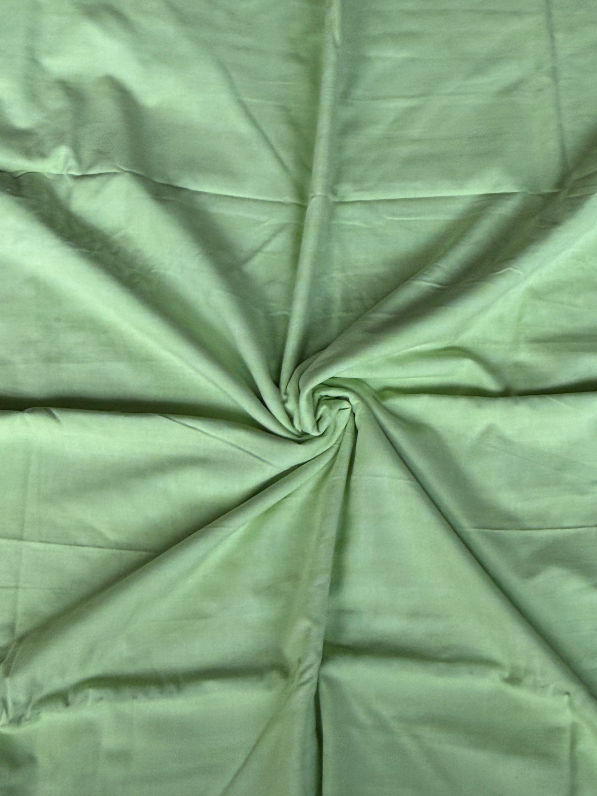 Pastel green hand woven soft n thick cotton fabric