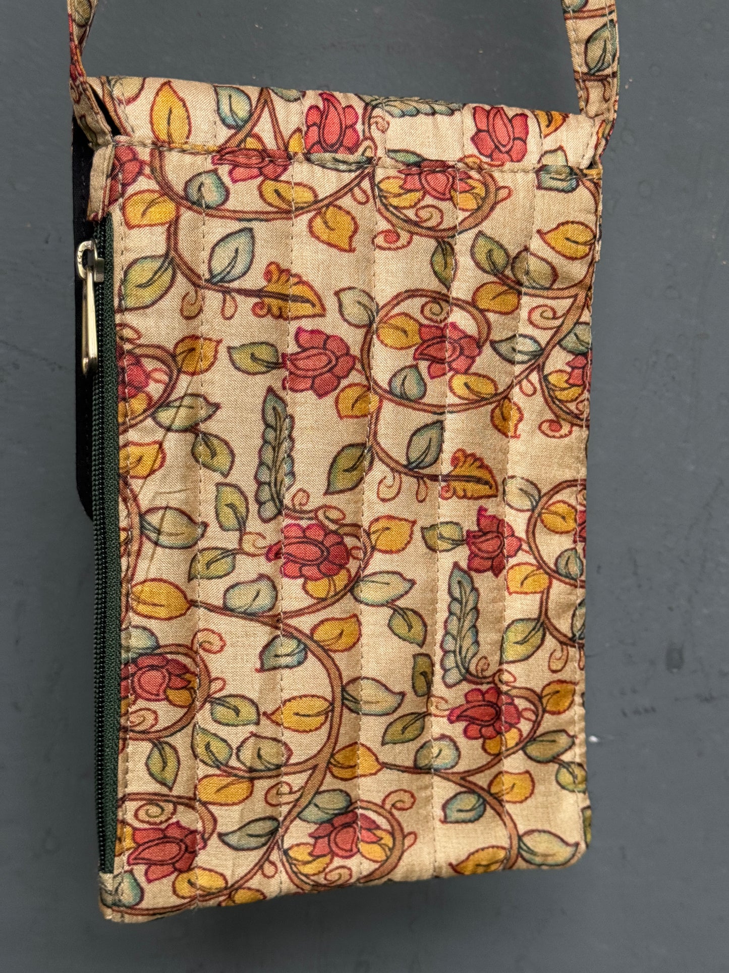 Quilted mobile phone fabric sling- carry your essentials