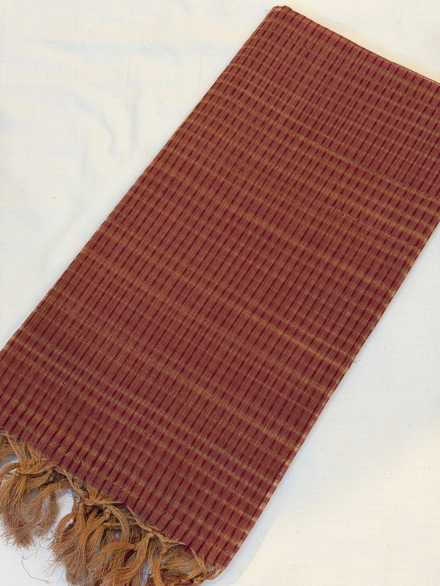 Mangalagiri cotton handloom dupatta in missing checks weave - click to see color options
