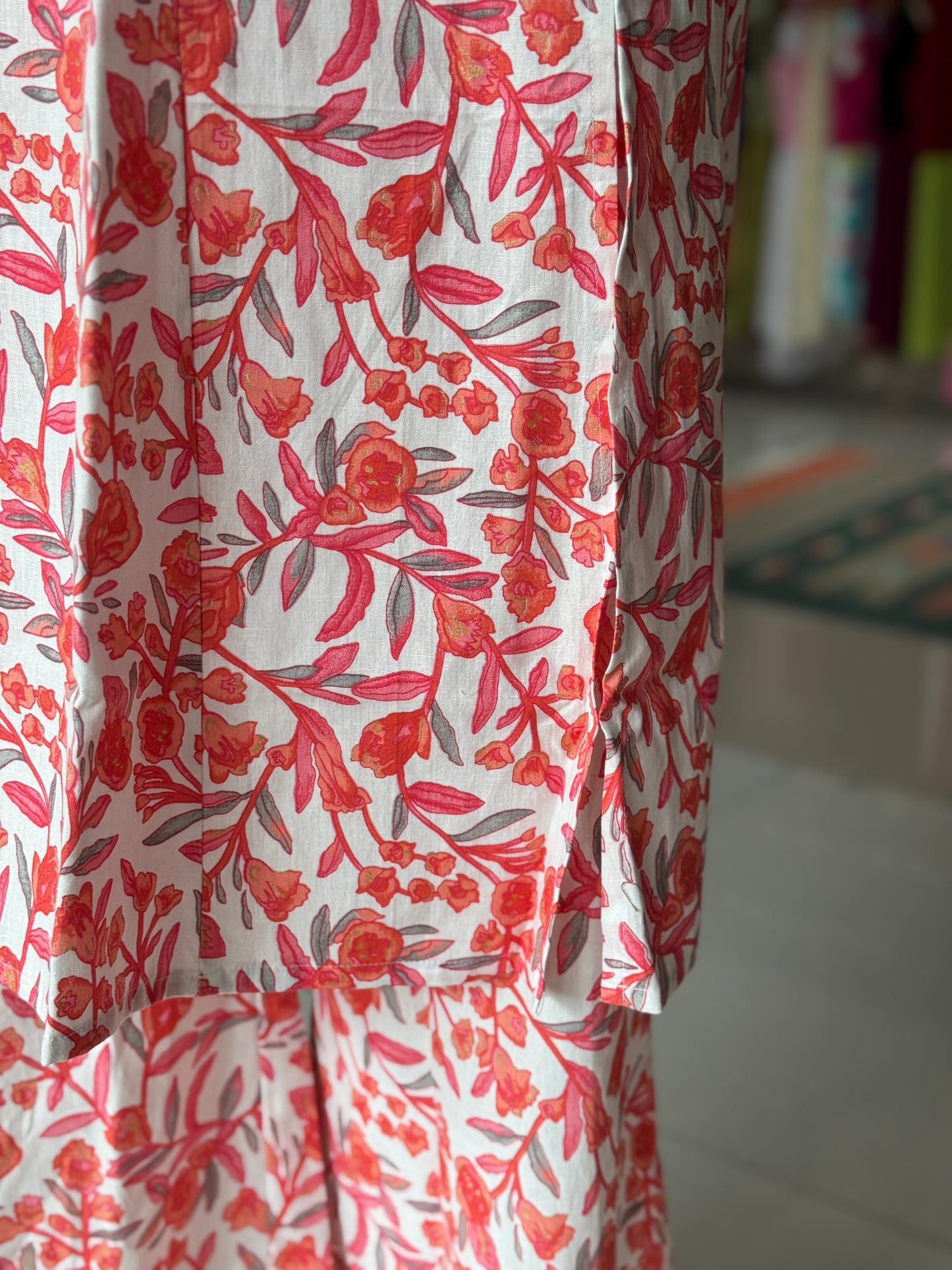 Coord set - 2 piece flex cotton kurti, flared pants - multiple prints options
