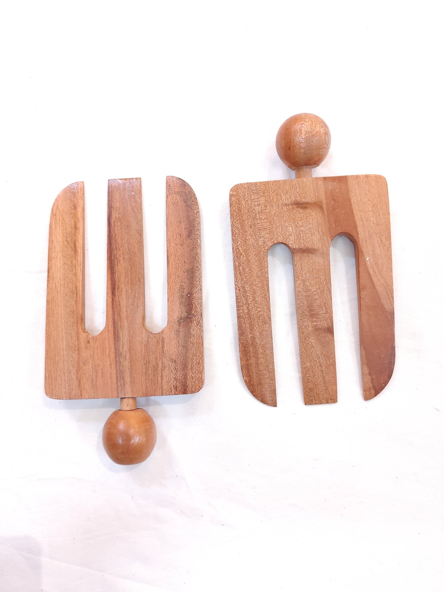 Wooden salad mixer - handcrafted in neem wood