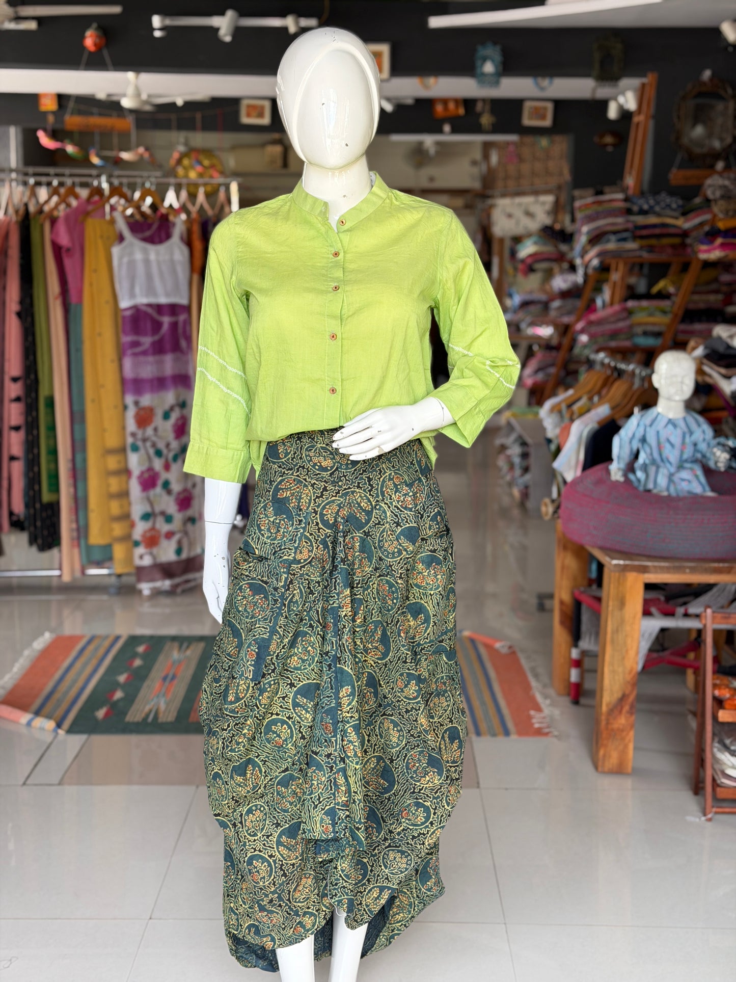 Bandini tie n dye long sleeves soft cotton short kurta for women