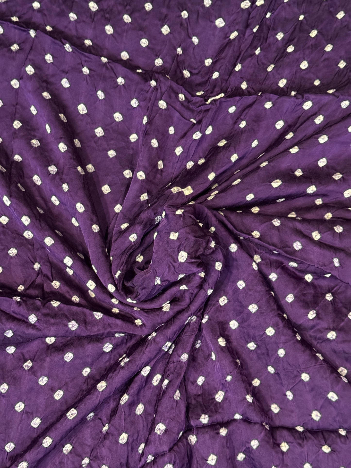 Violet hand tie n dye bandini modal fabric