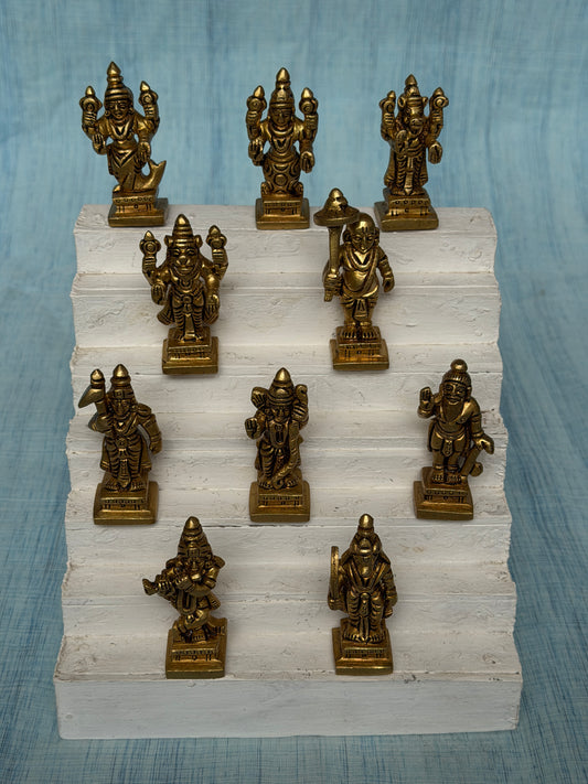 Brass Dasavatar - set of 10 pieces