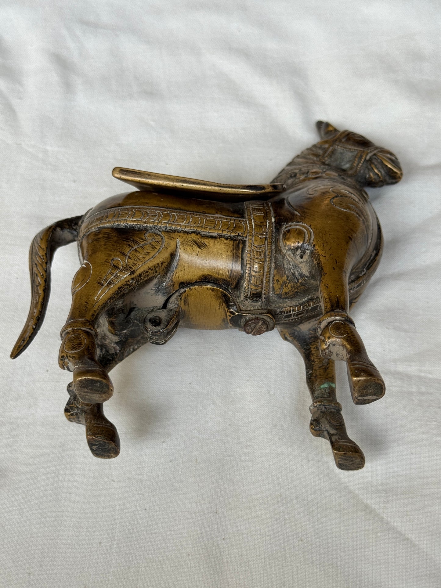 Vintage Horse money bank made of brass