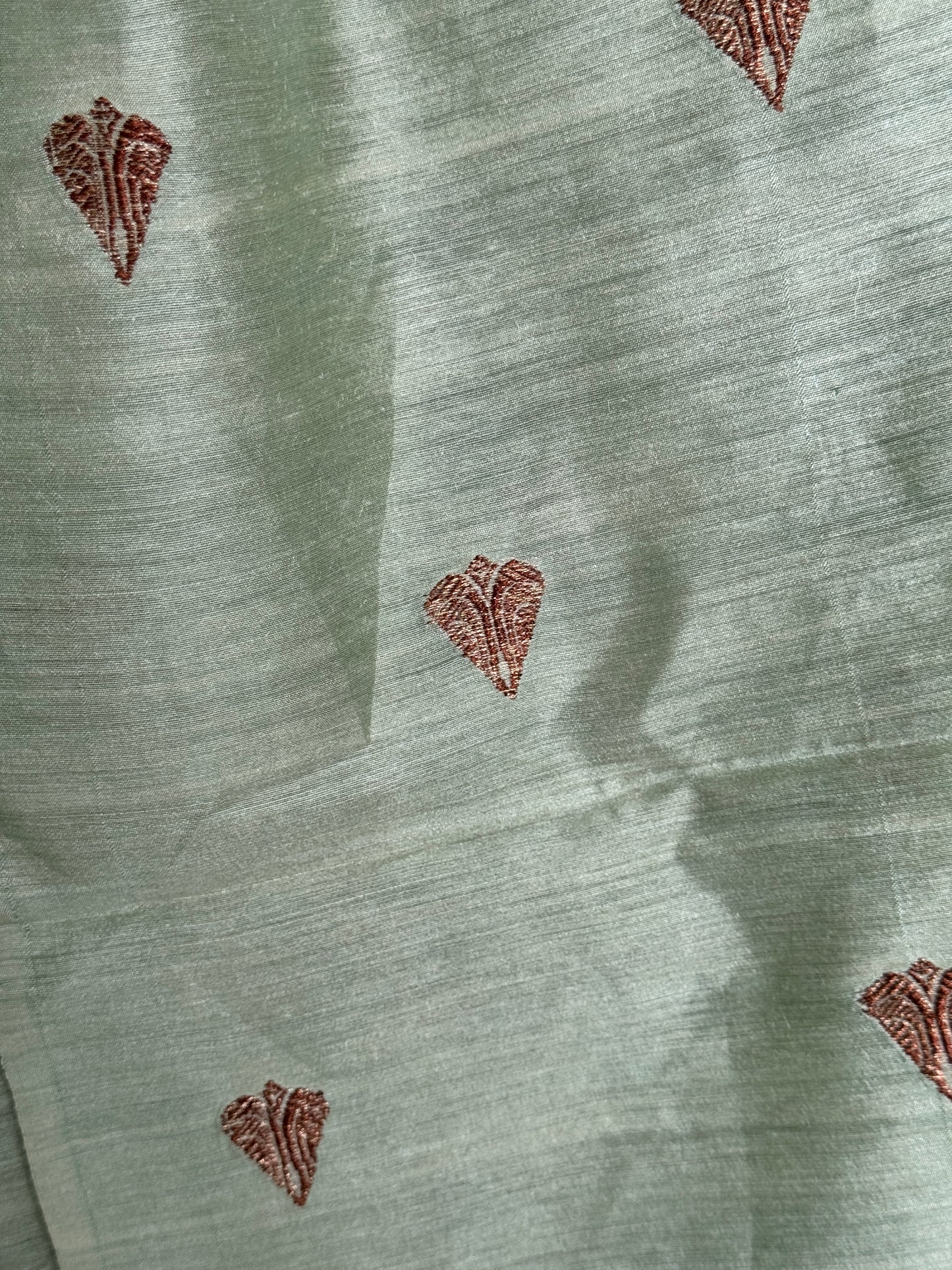 Pastel green hand woven silk stole