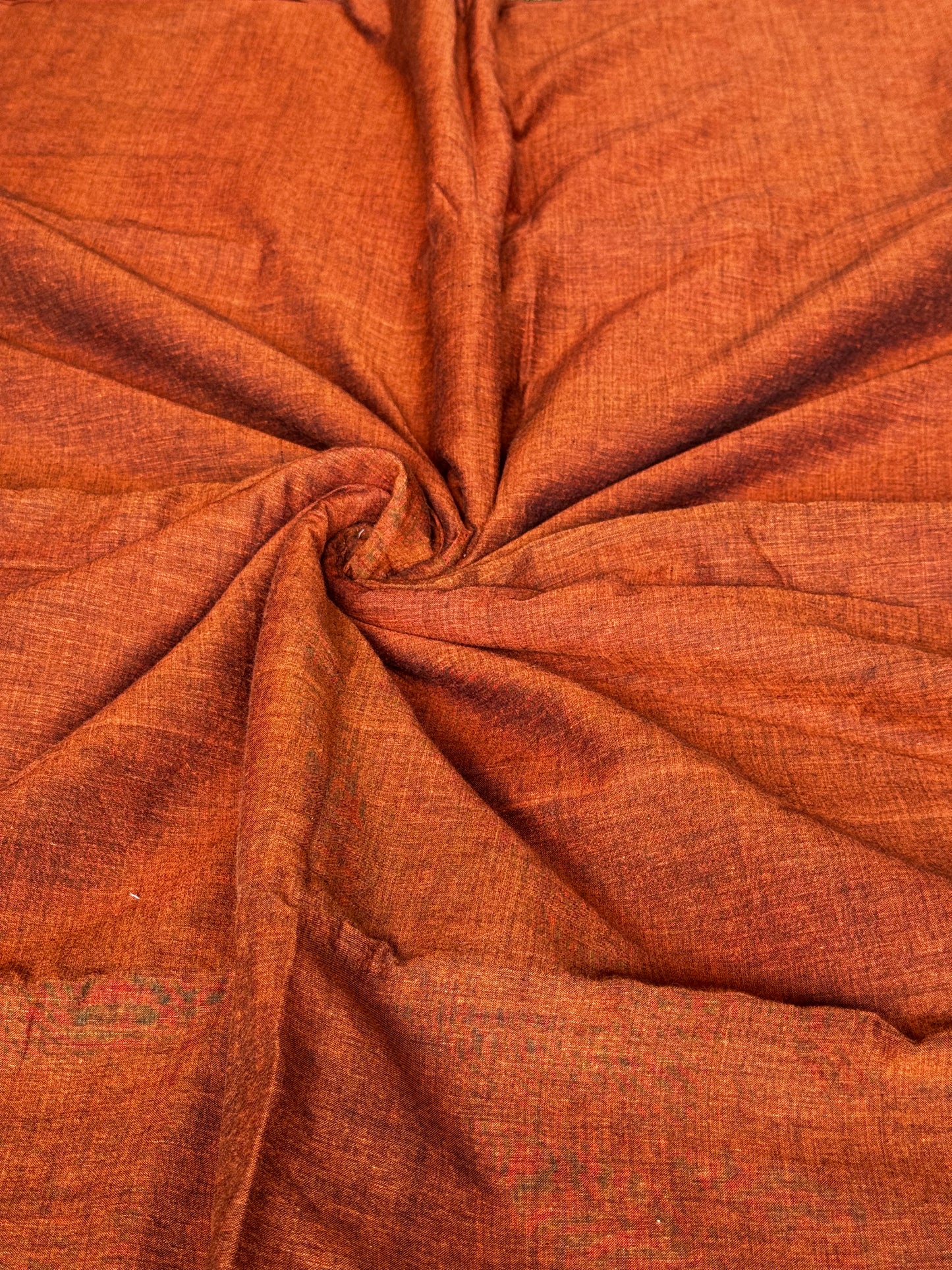 Brown hand woven soft mul cotton fabric