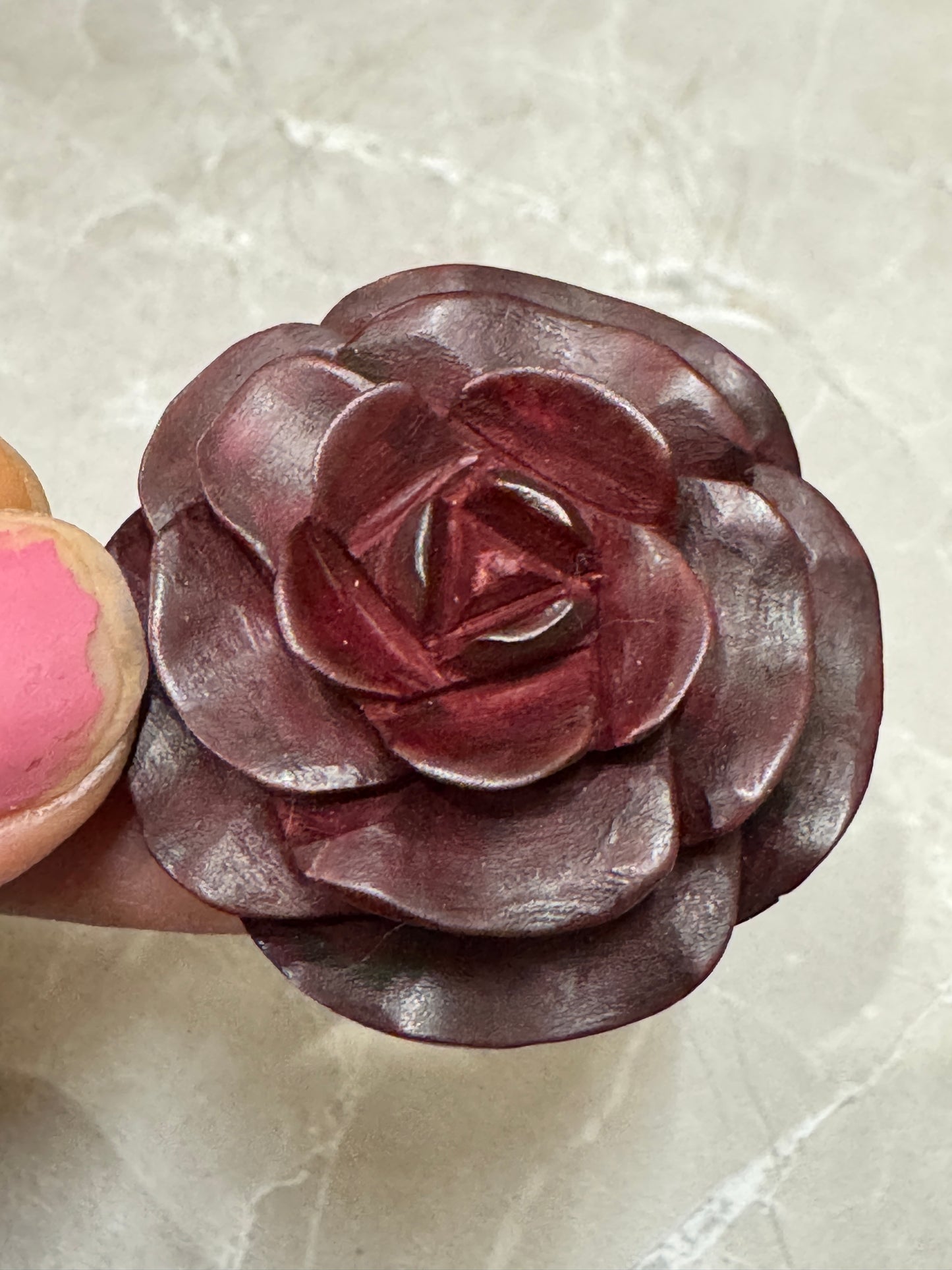 Rose pendant - Hand made flower pendant in solid wood - click to see color options