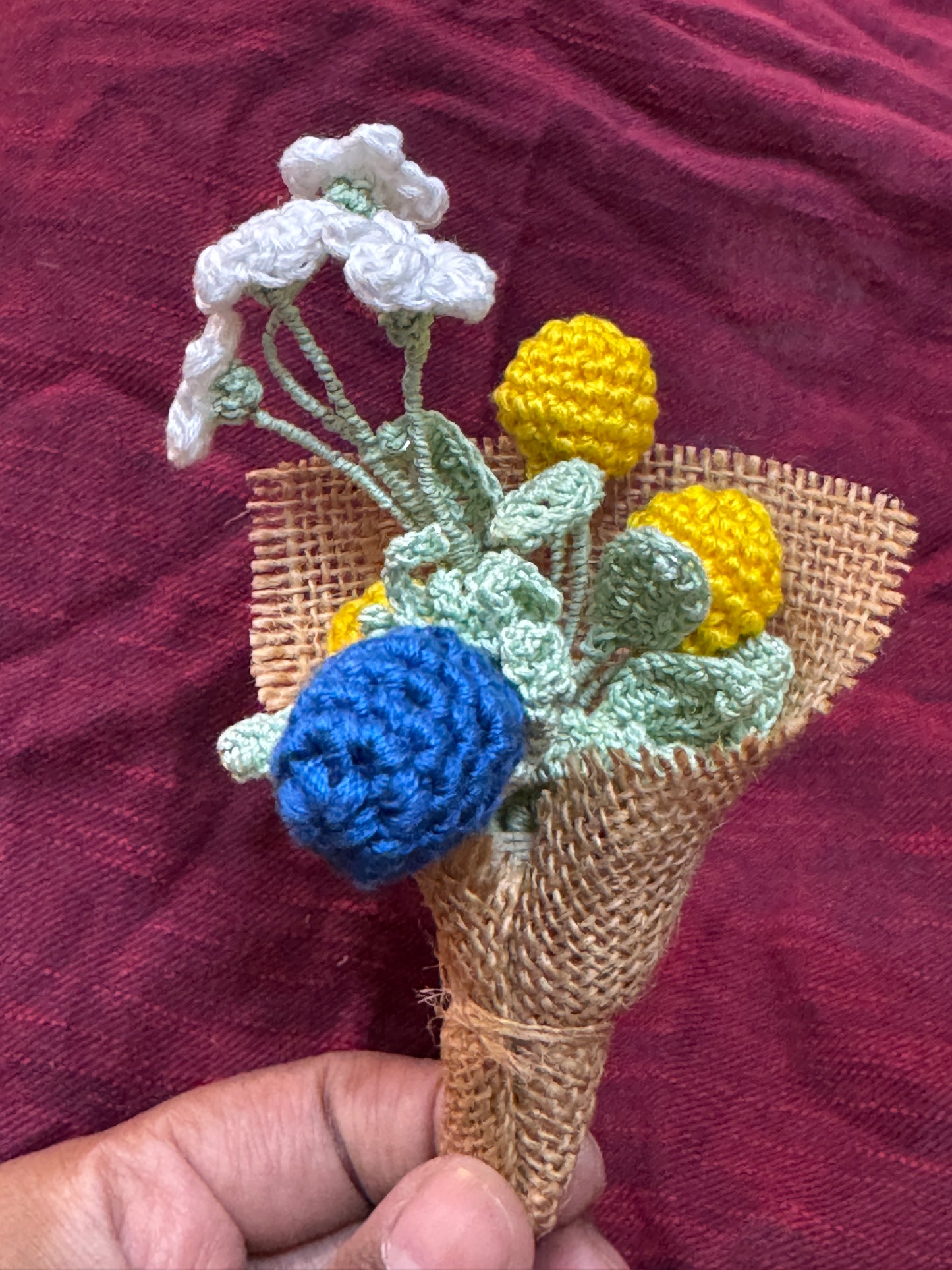 Ever lasting flower bouquet - handcrafted crochet flower bunch