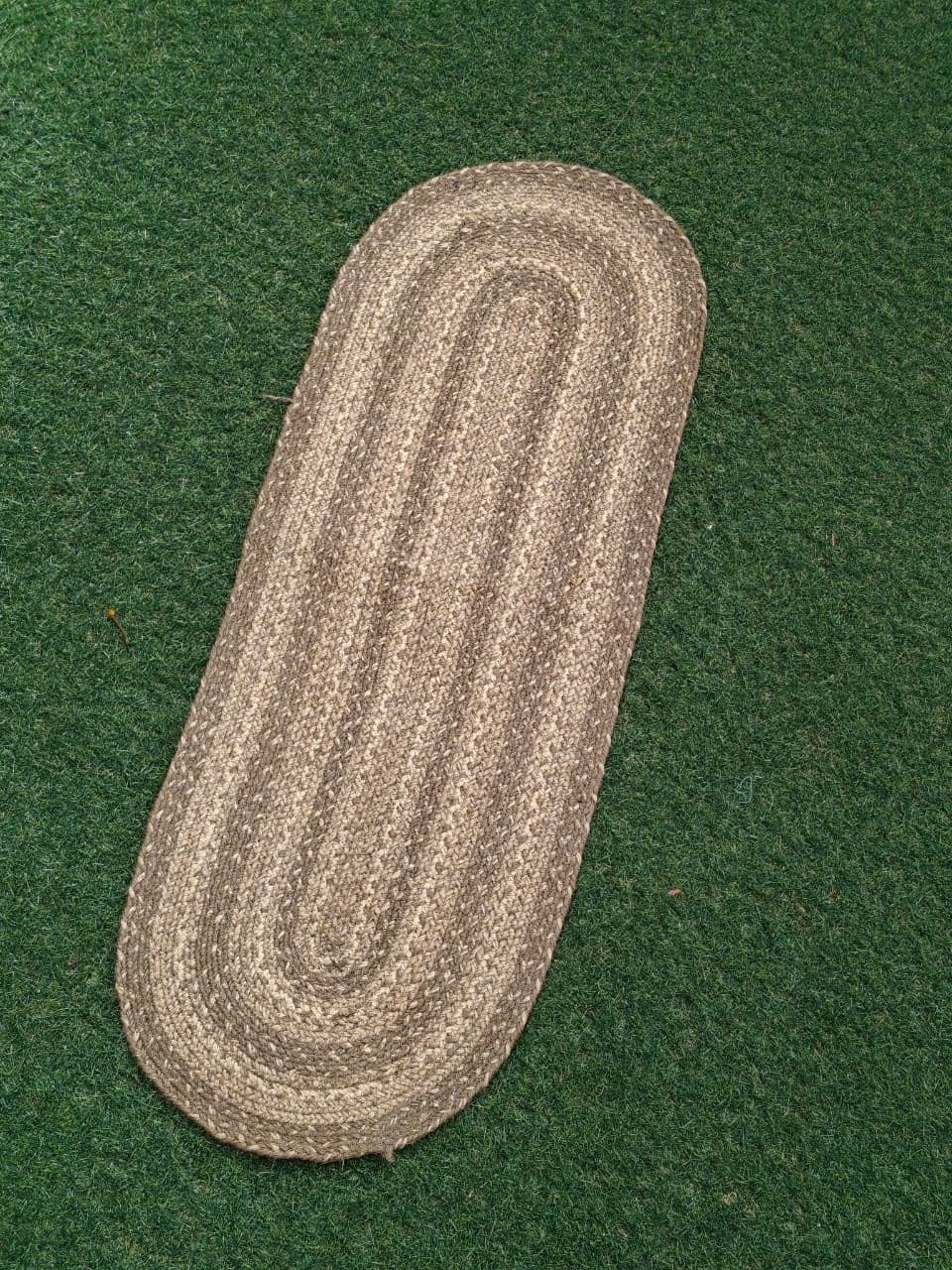 Jute handwoven oval mat - click to see colour options