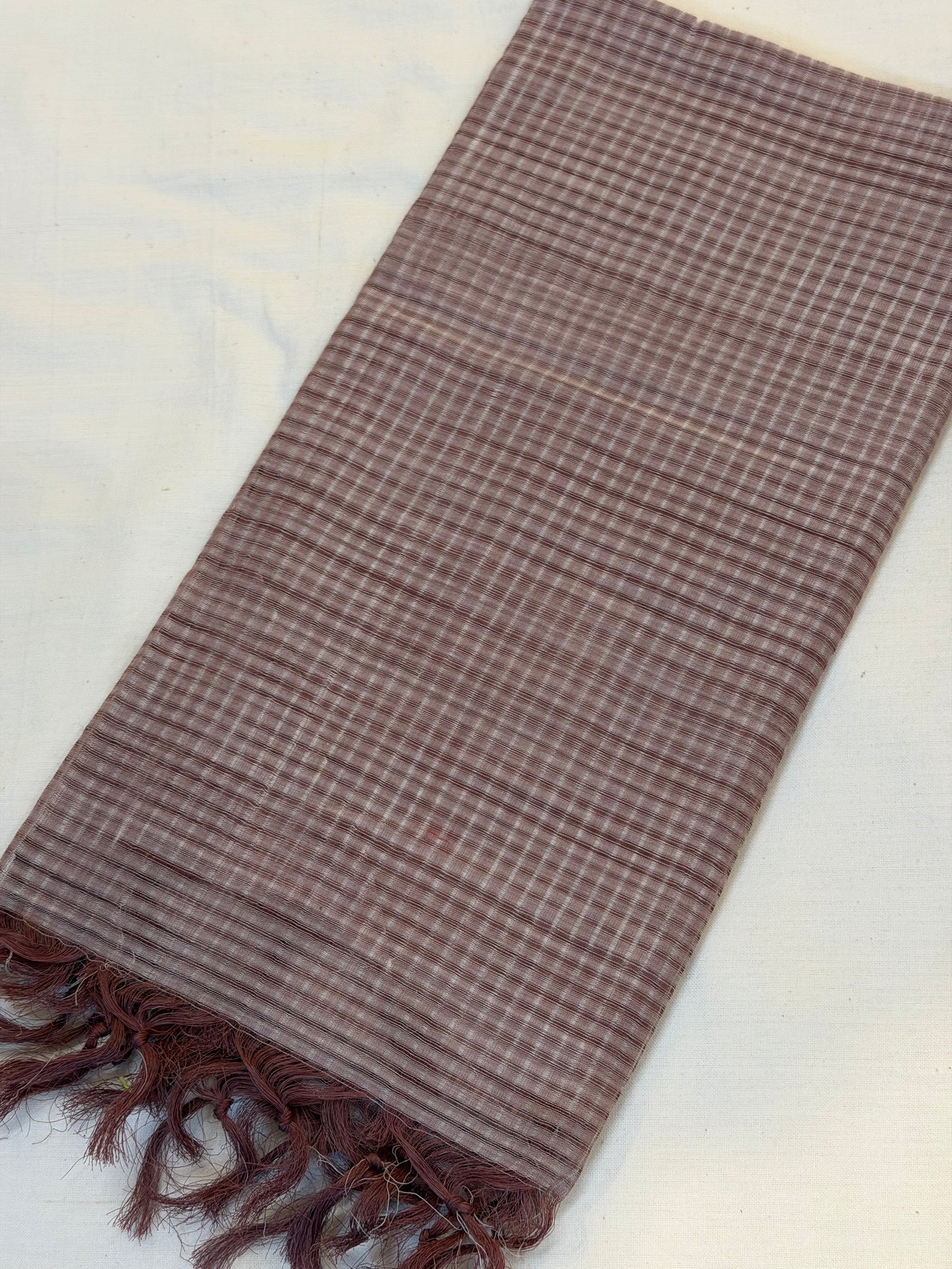 Mangalagiri cotton handloom dupatta in missing checks weave - click to see color options