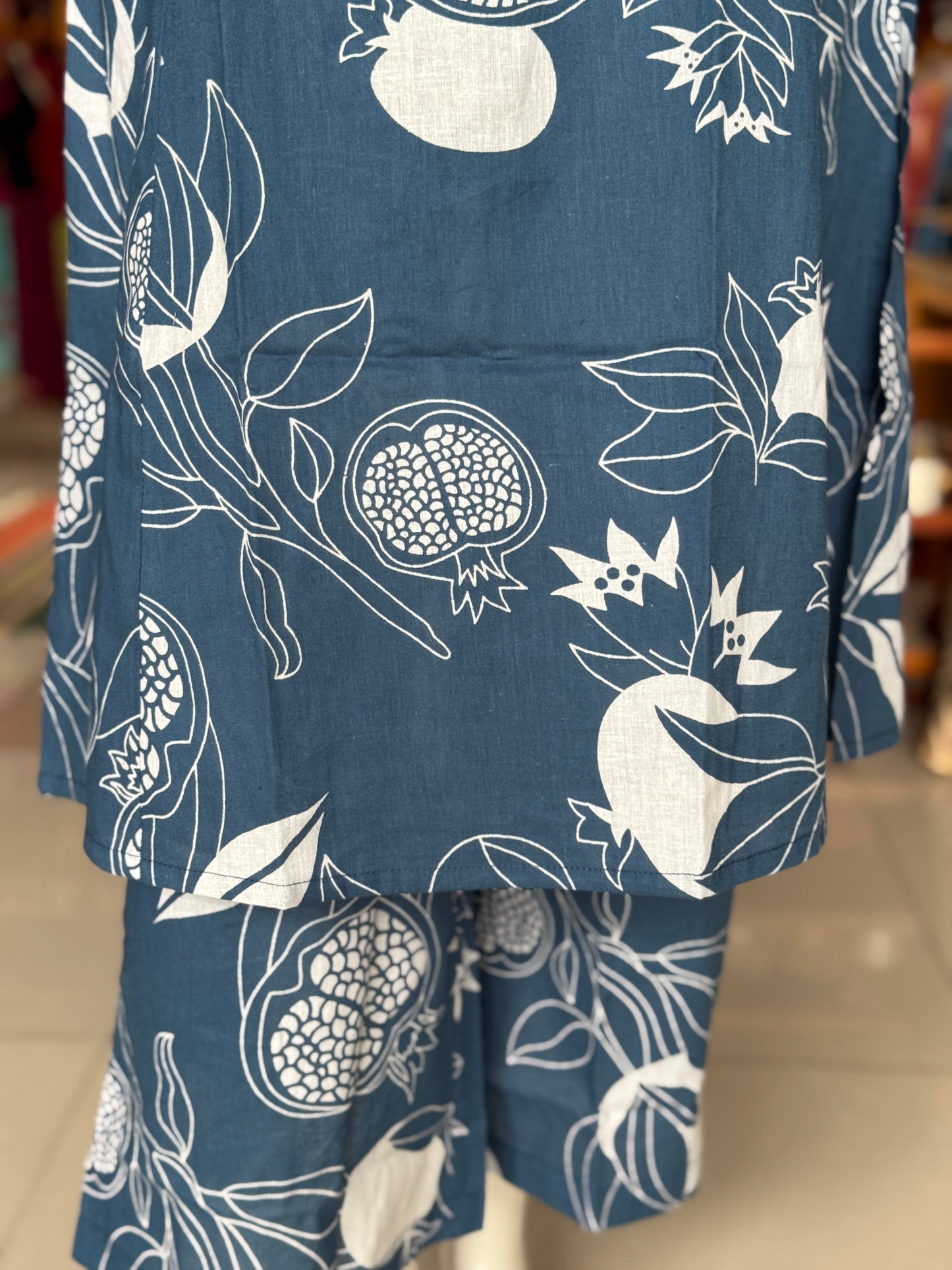 Floral print sleeveless cotton kurti, flared pants - coord set , 2 piece - multiple colors options