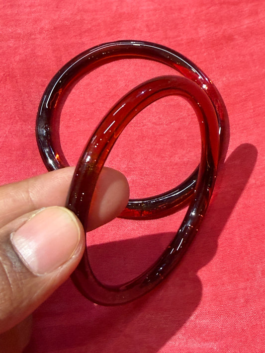 Plain glass handcrafted bangle - single