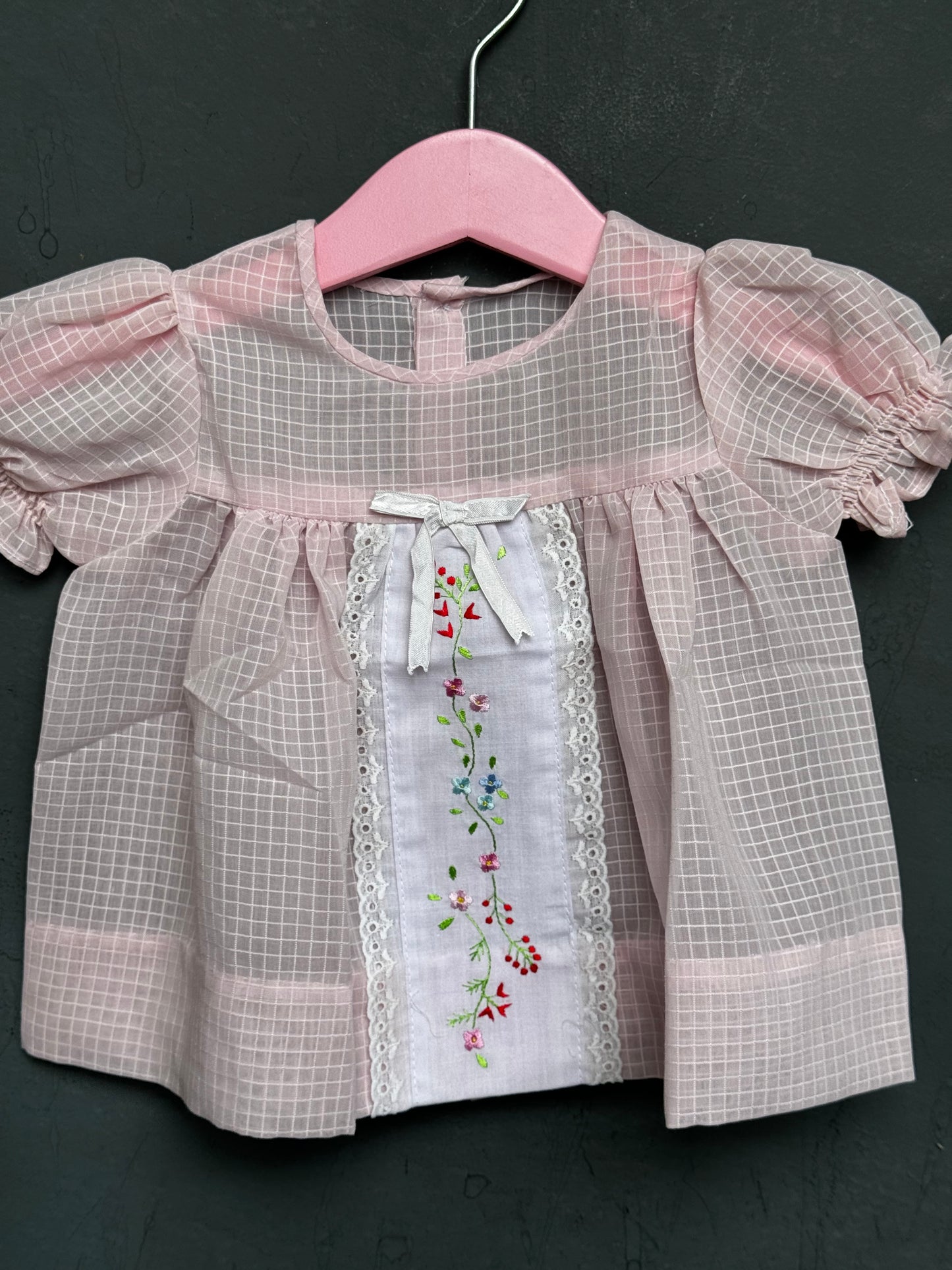 New born baby girl embroidered vintage look frocks