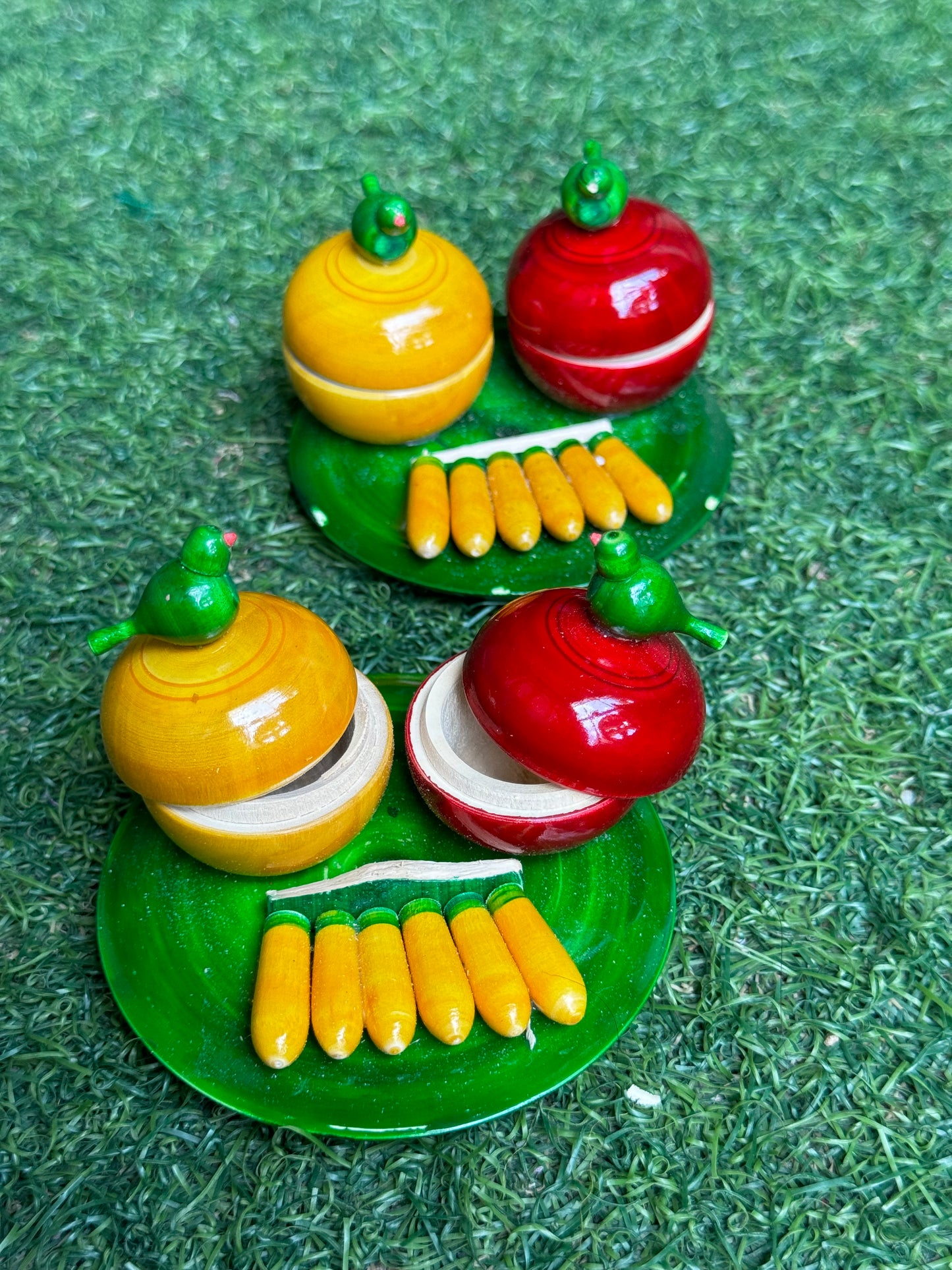 Haldi kumkum banana tamboolam set - hand crafted wooden traditional return gift