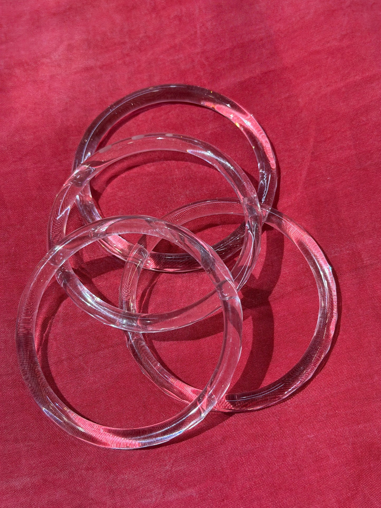 Cut work glass handcrafted bangle - single