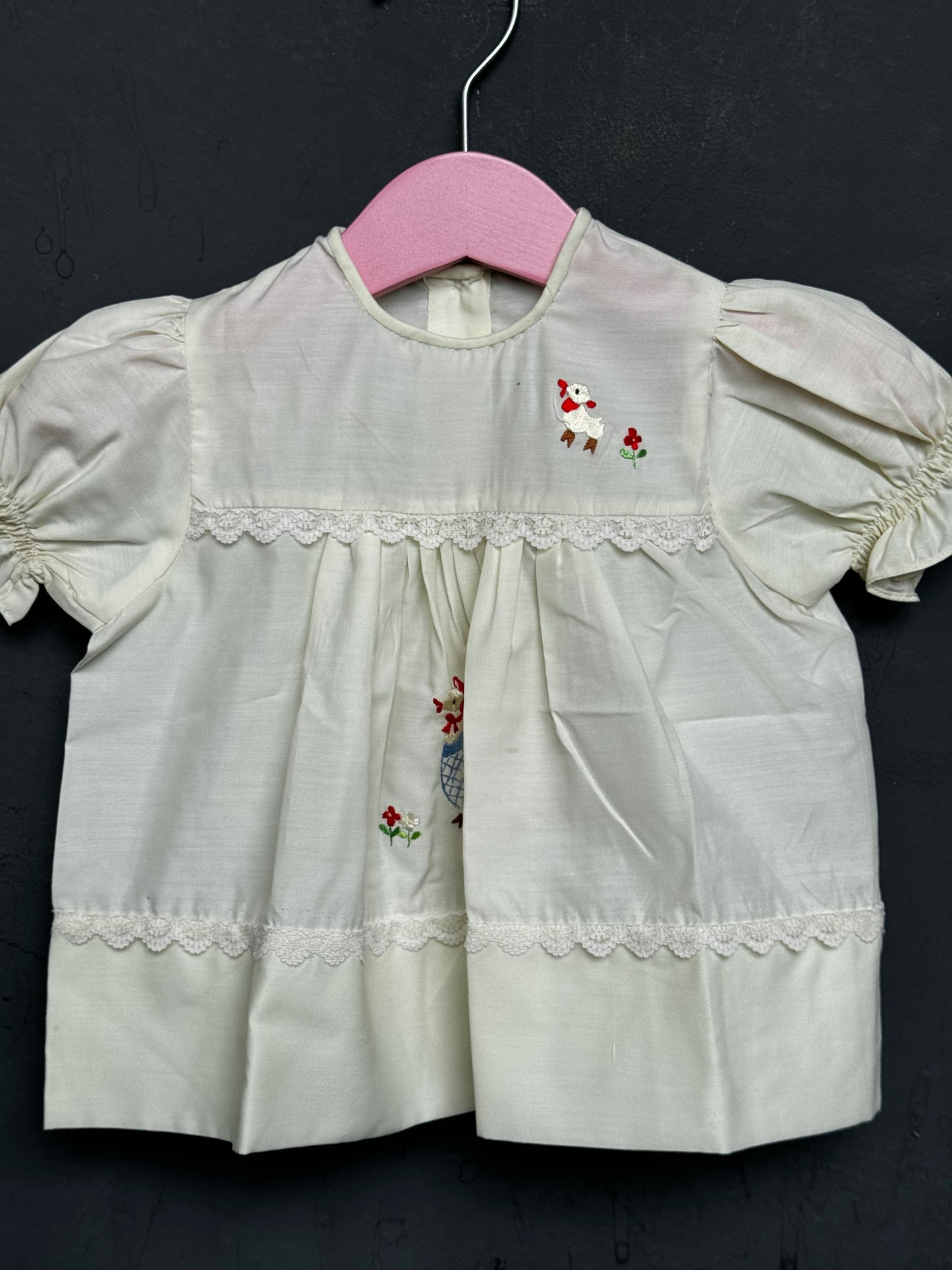 New born baby girl embroidered vintage look frocks