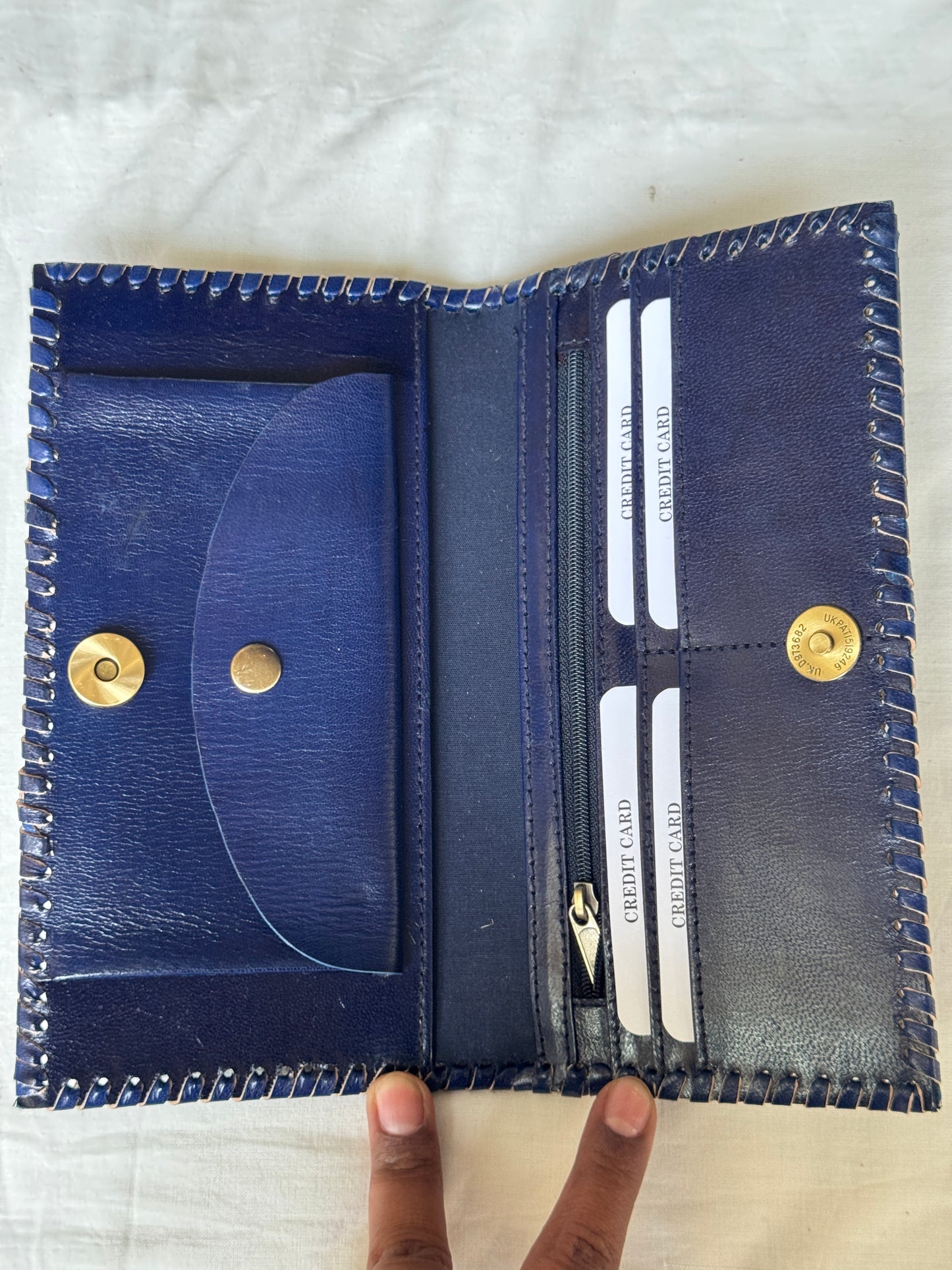 Leather hand crafted ladies wallet