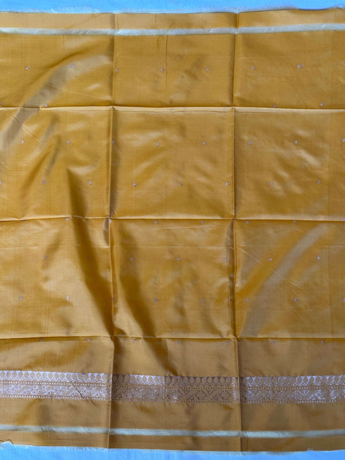 Pure katan silk handwoven unstitched blouse piece - multiple designs available