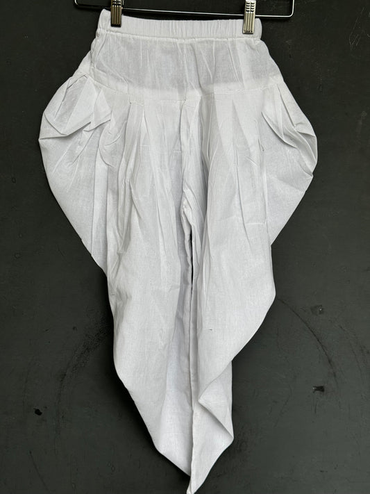 White cotton dhoti pants for girls