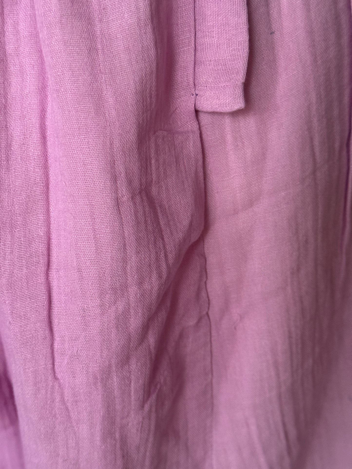 Lavender pink double cotton flared shorts for women