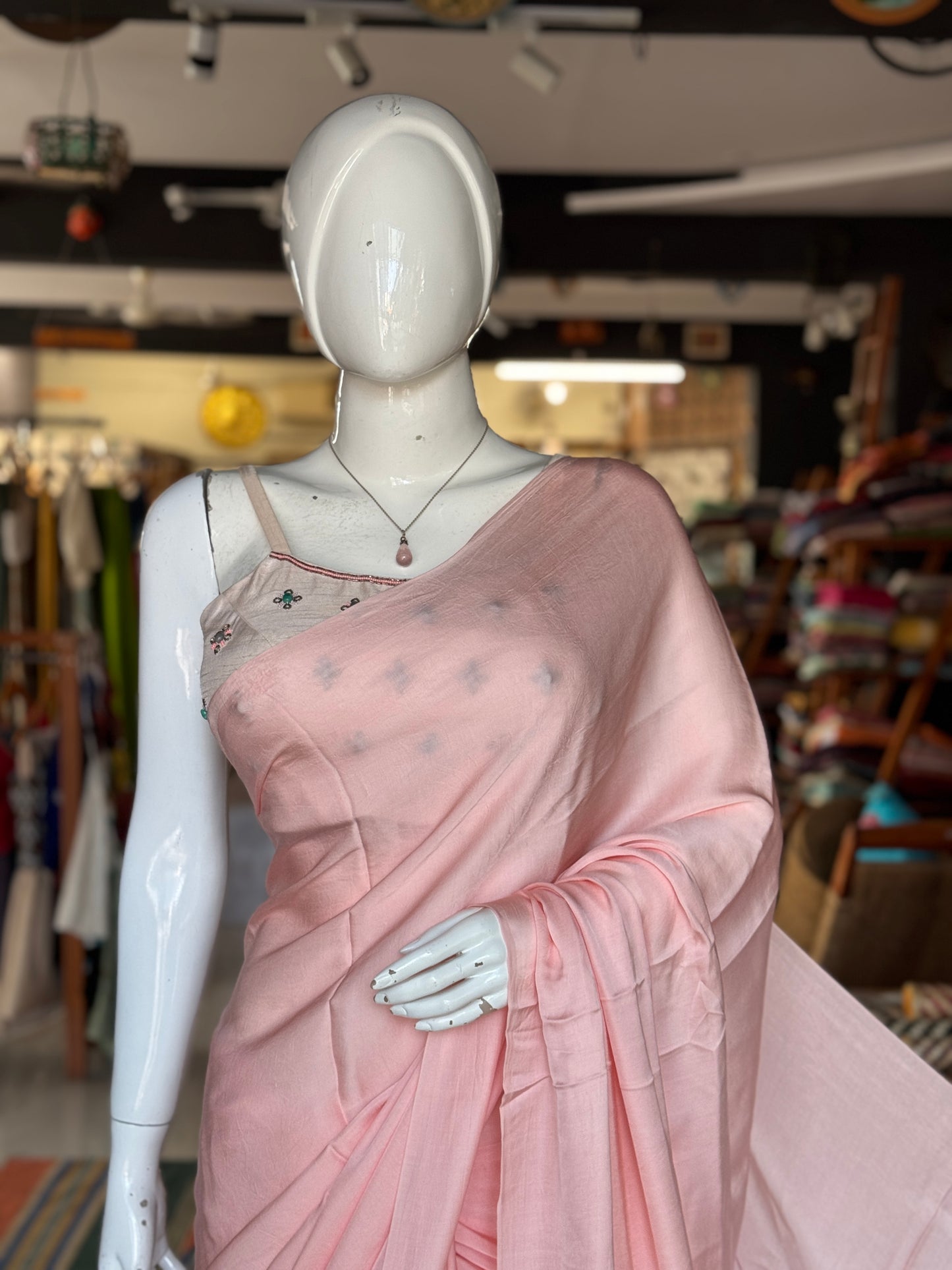 Plain soft modal yardage saree / fabric - color options available