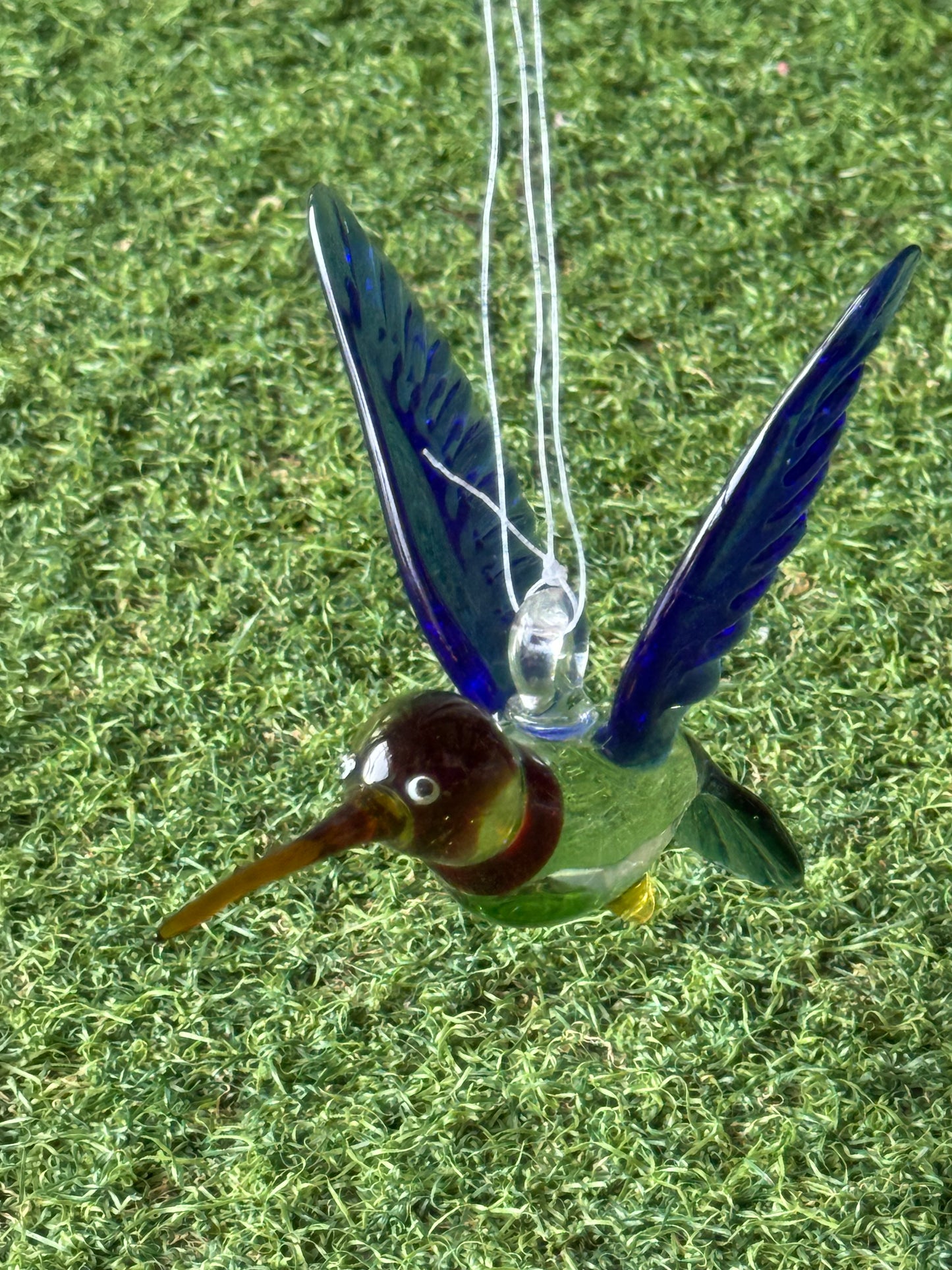 Humming bird Glass handmade hanging decor