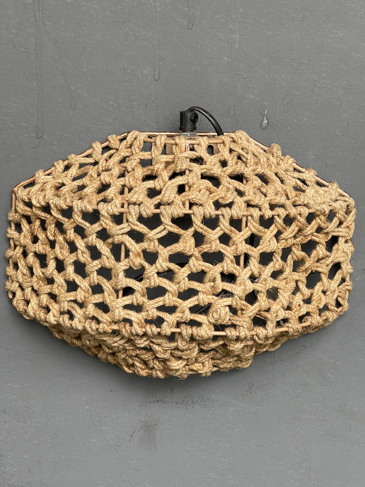 Charming Jute woven rustic wall light