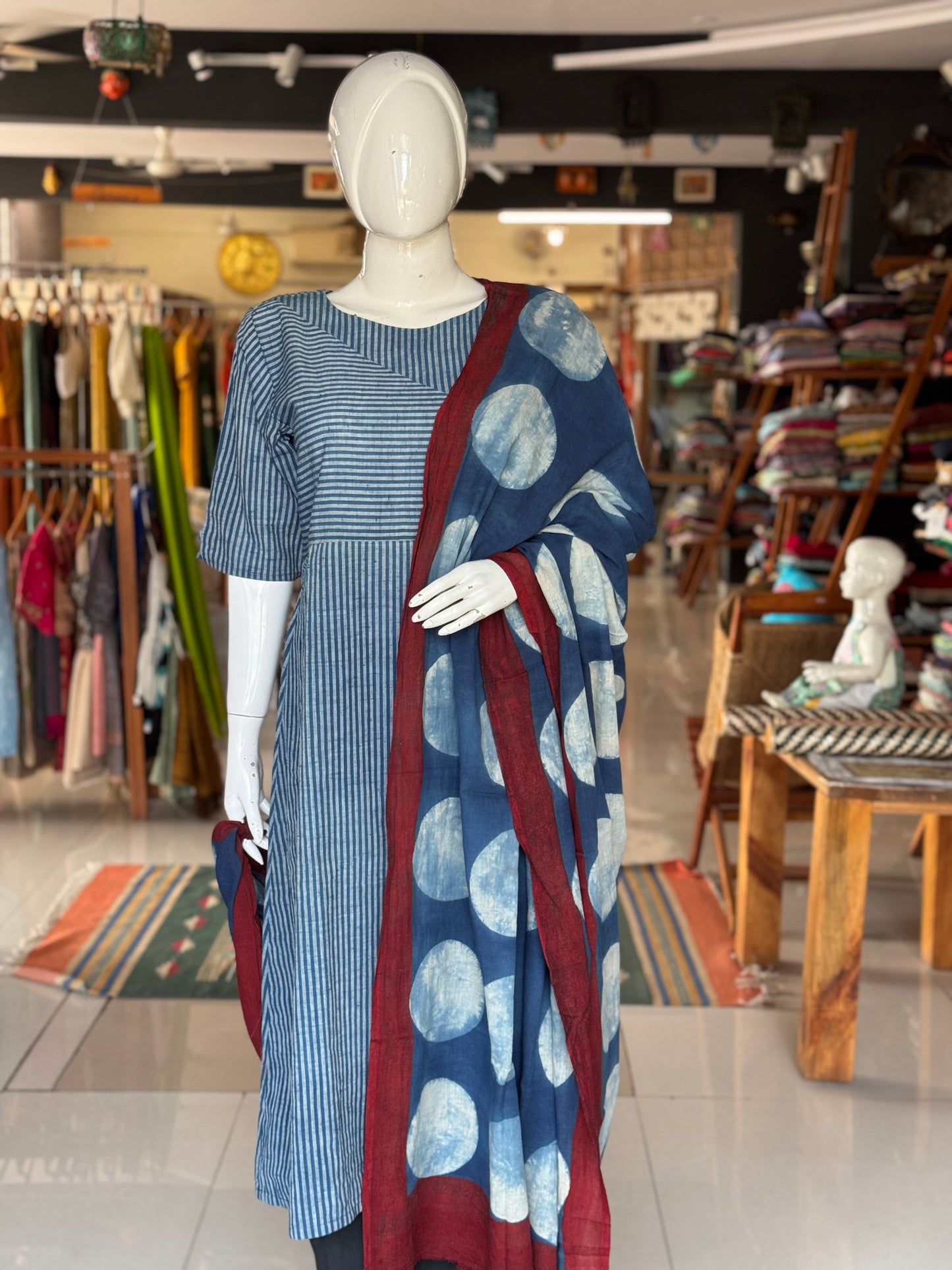 Hand block printed cotton dupatta - colour n designs options available