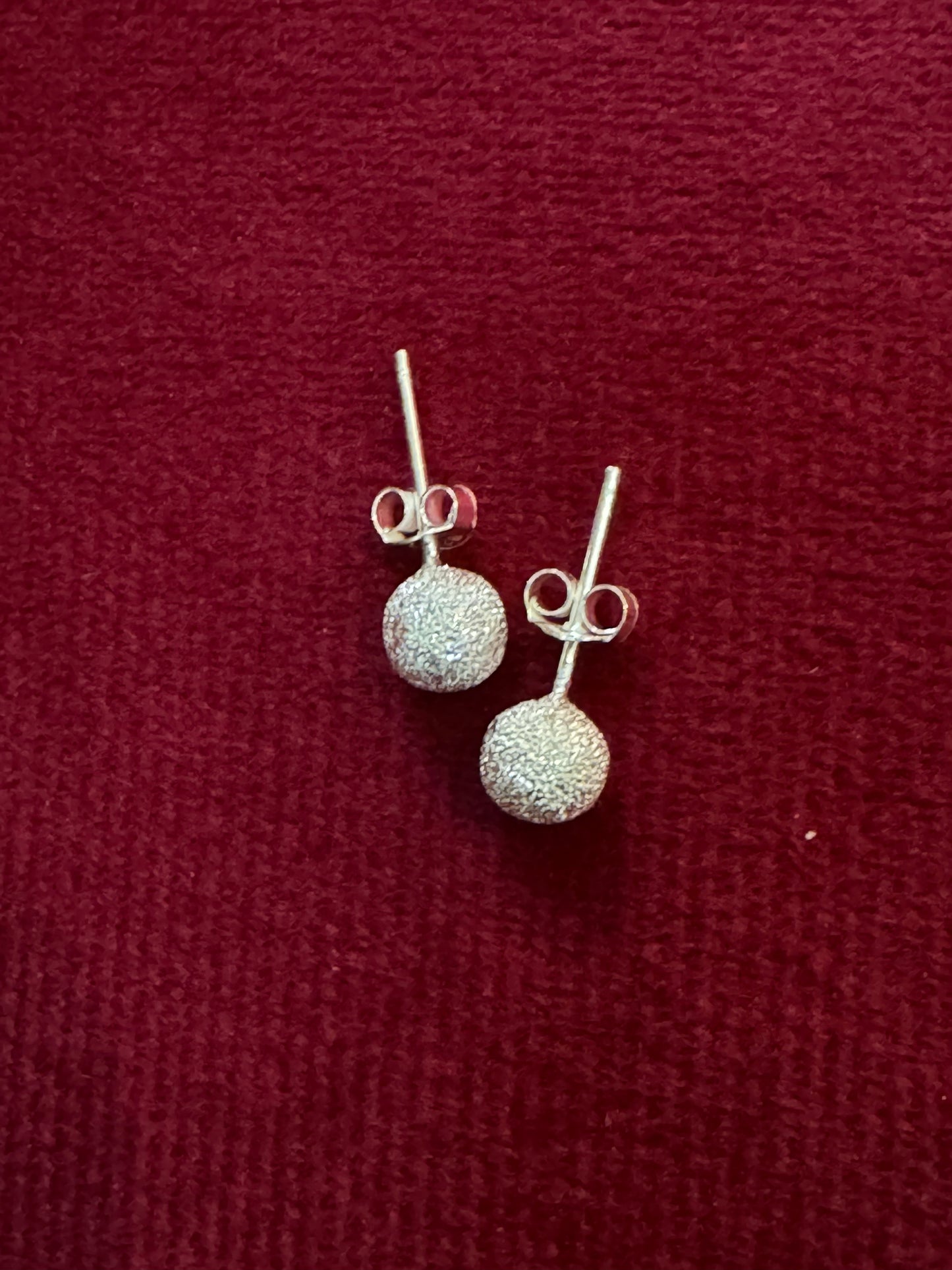 Sparkling ball shaped studs earrings in 92.5 sterling silver