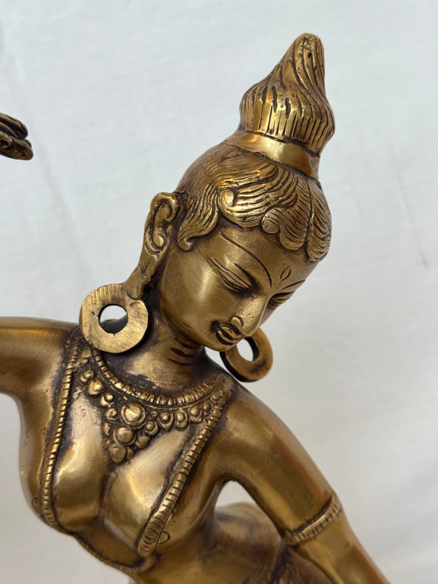 Shiv ji n Parvati ji - vintage brass statues in dancing pose