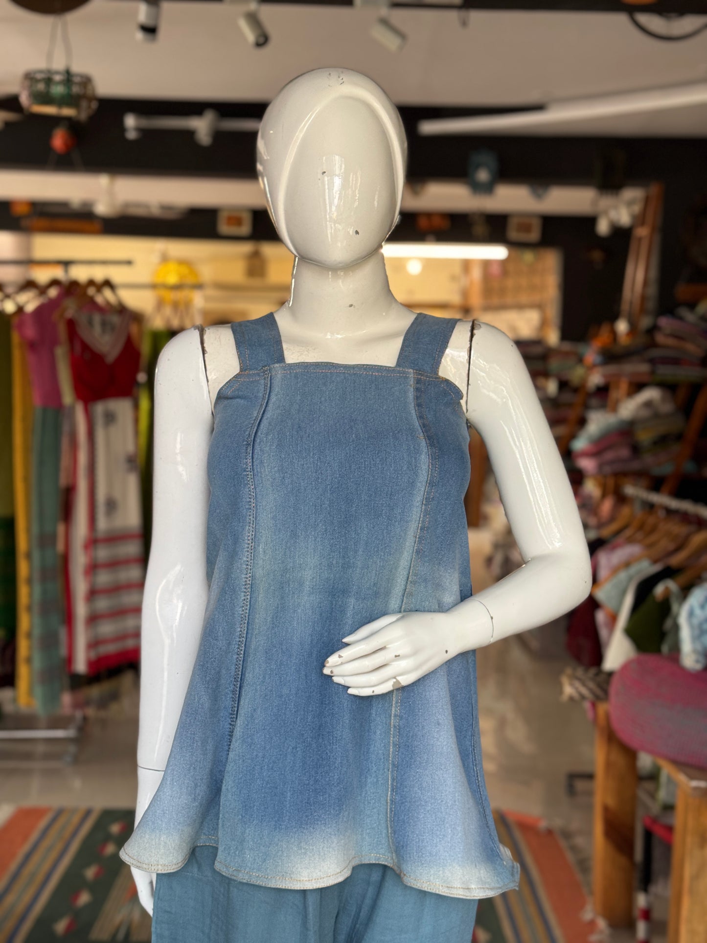 Blue denim short dress / top - design options available