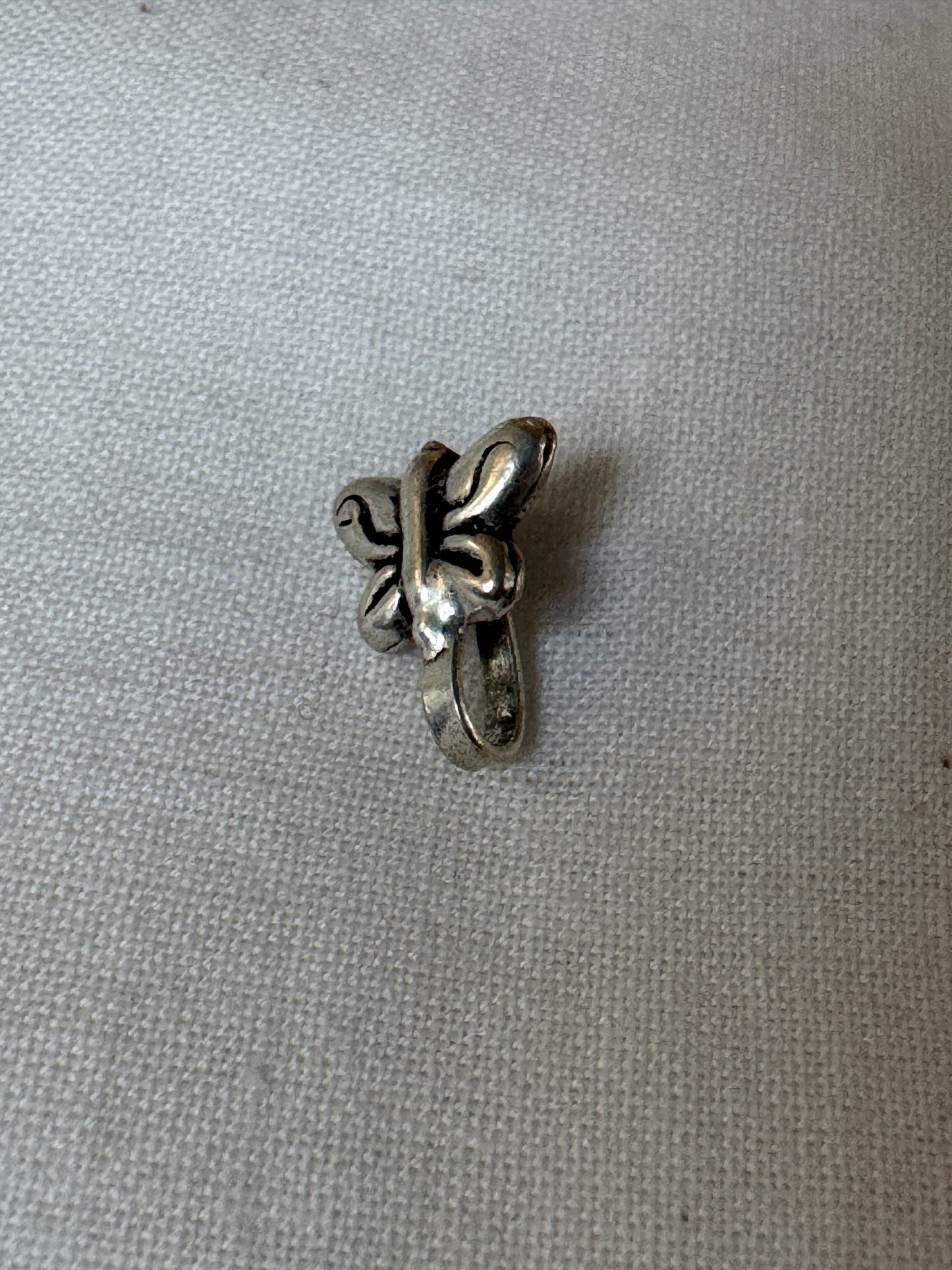 Nose pin - clip on, pressing style  - Silver plated brass - multiple designs available
