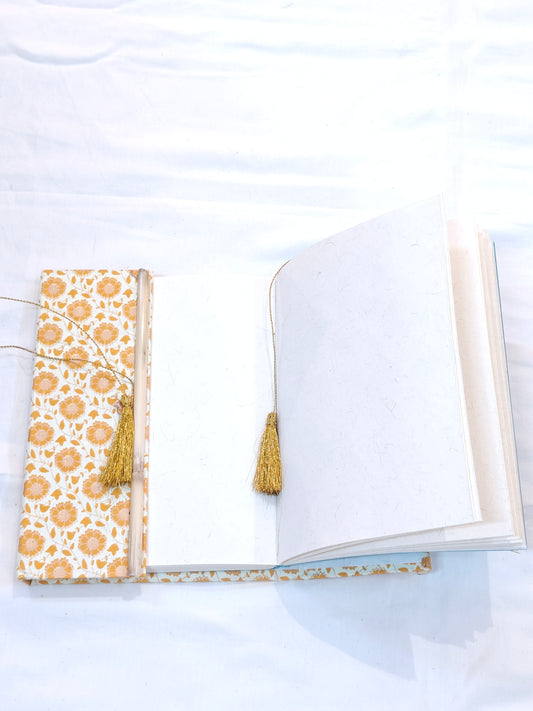 Bamboo cover handcrafted notebook with thick handmade papers