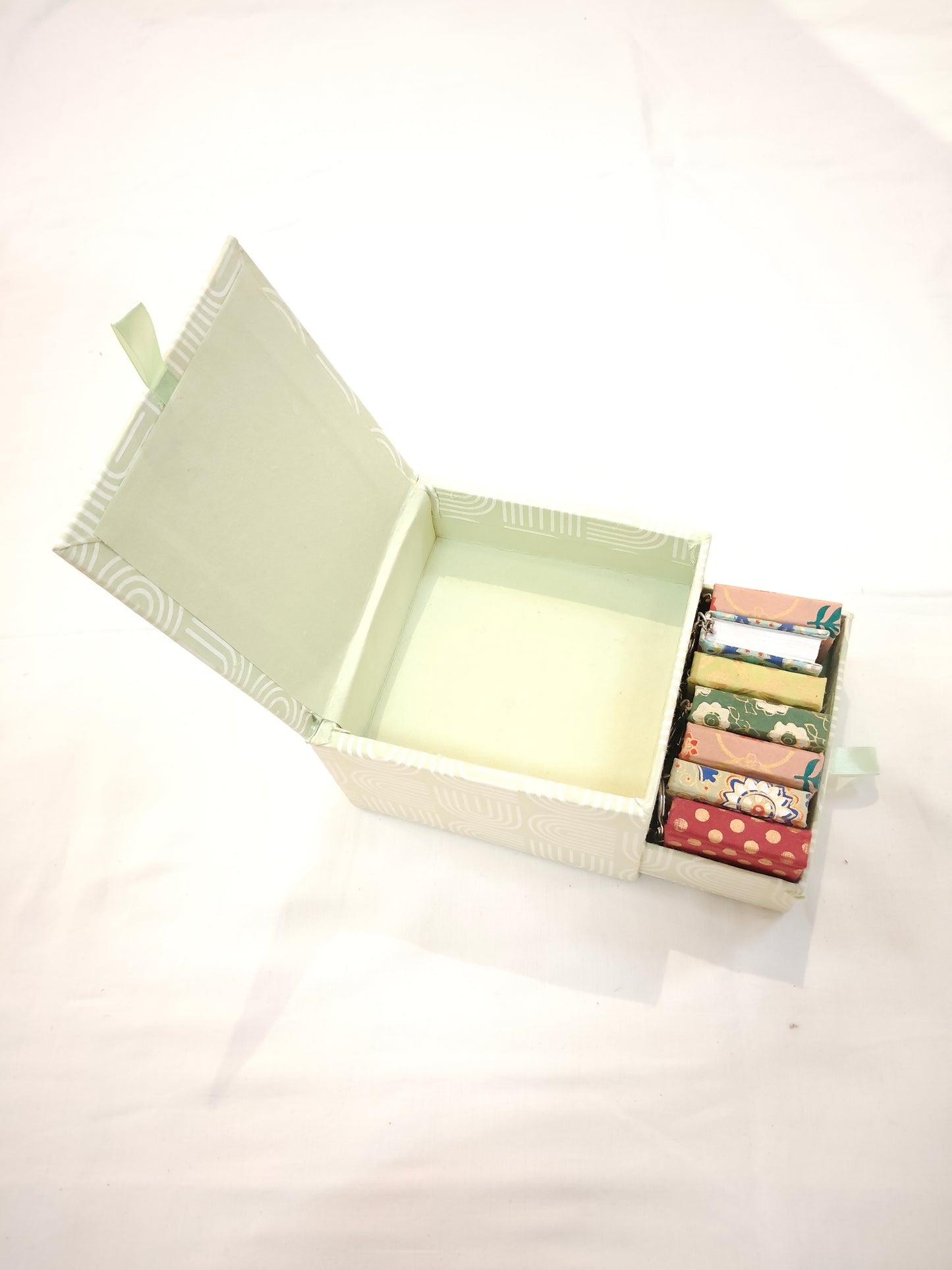 Two compartments hand made paper gift box