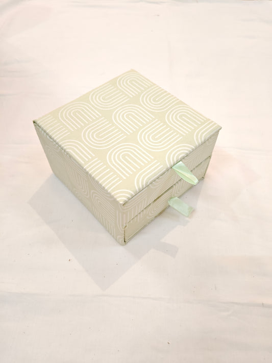 Two compartments hand made paper gift box